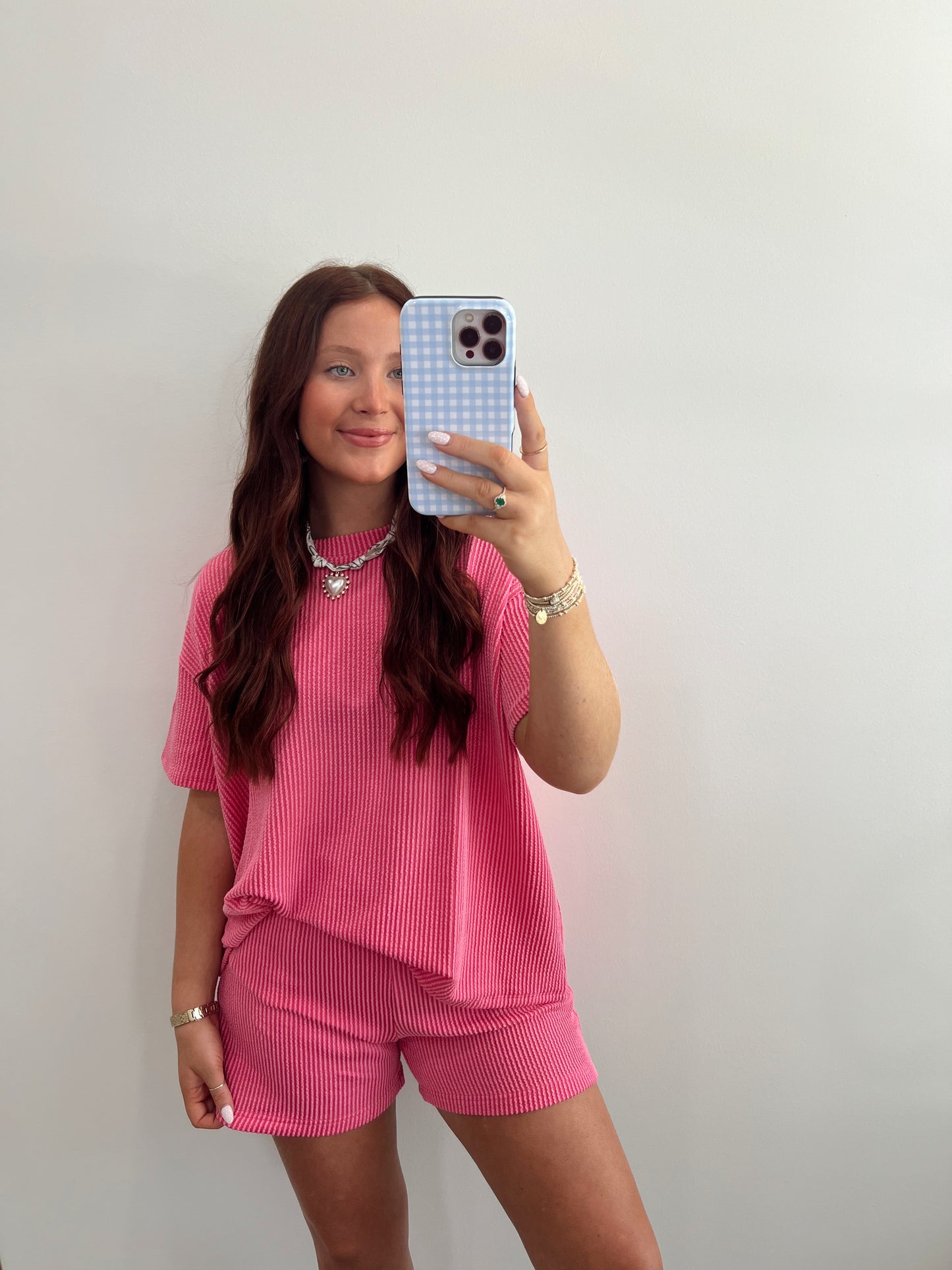 The Mia Ribbed Set | PINK
