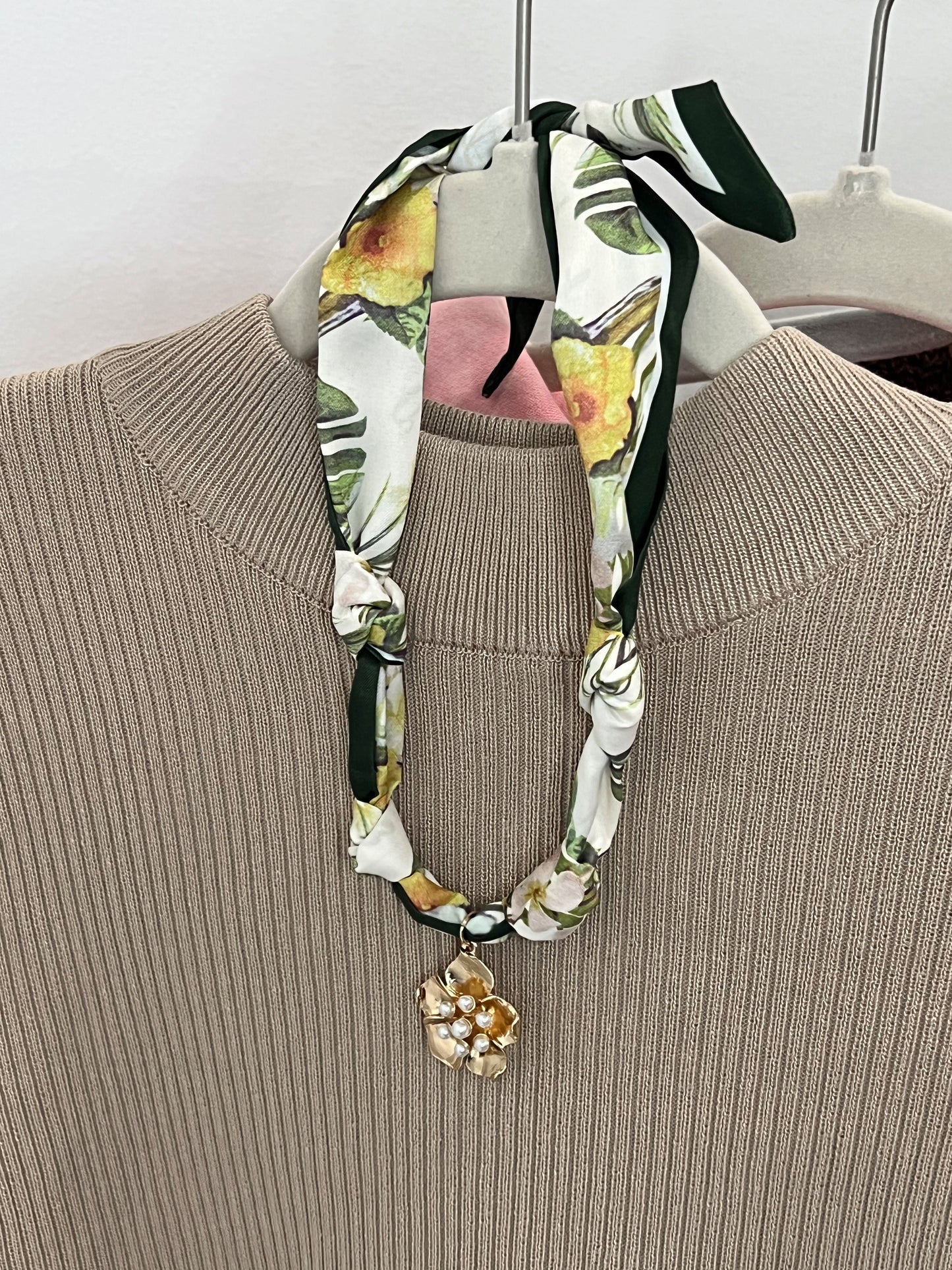 Flower Scarf Necklace