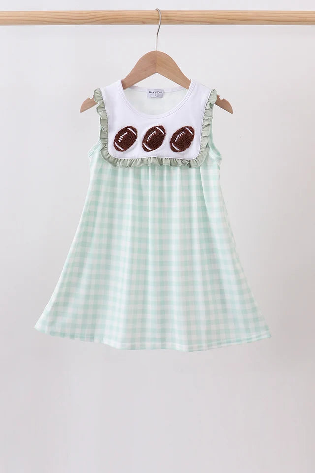 Green Football Ruffle Dress