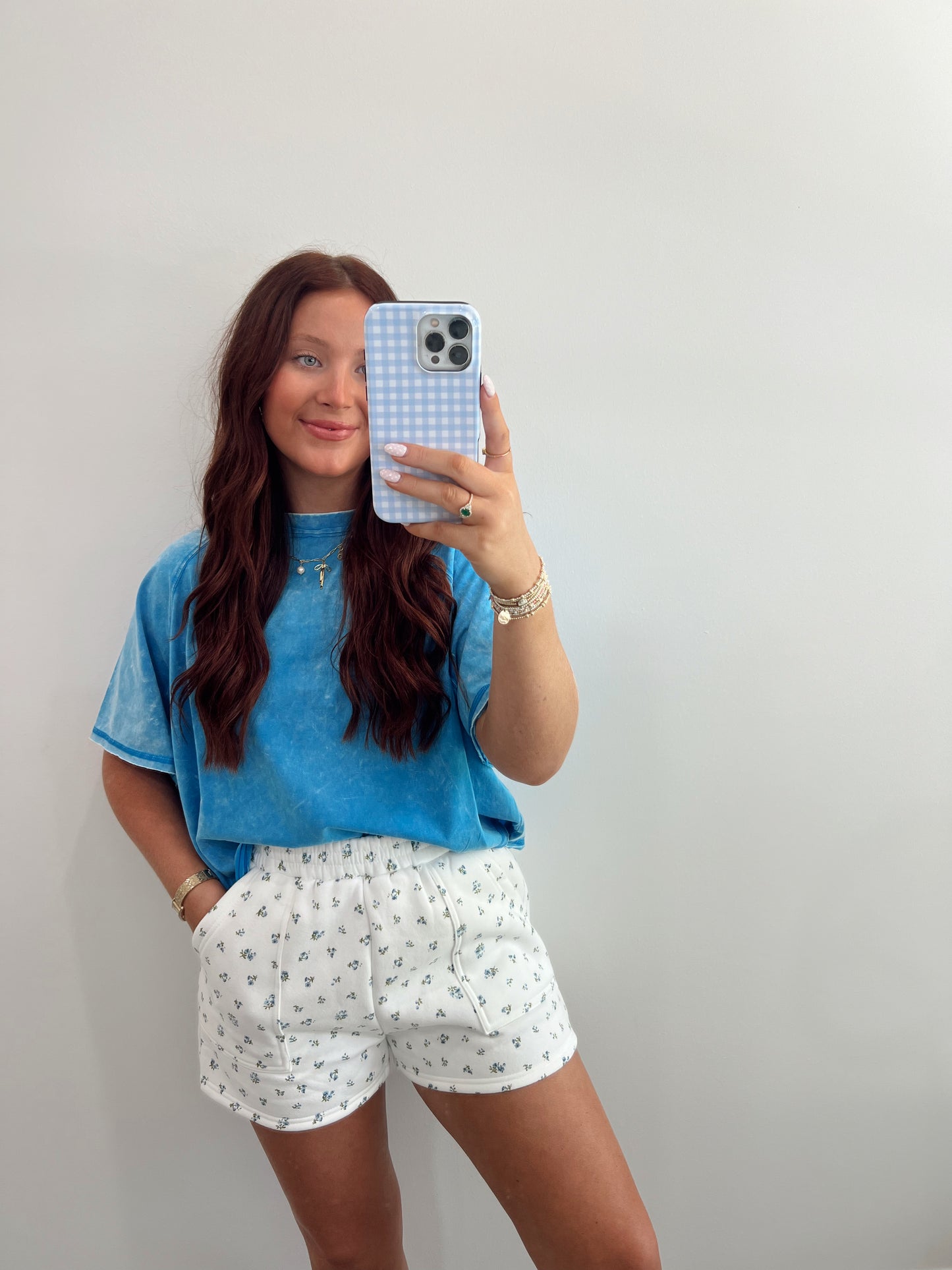 Acid Washed Tee | BLUE