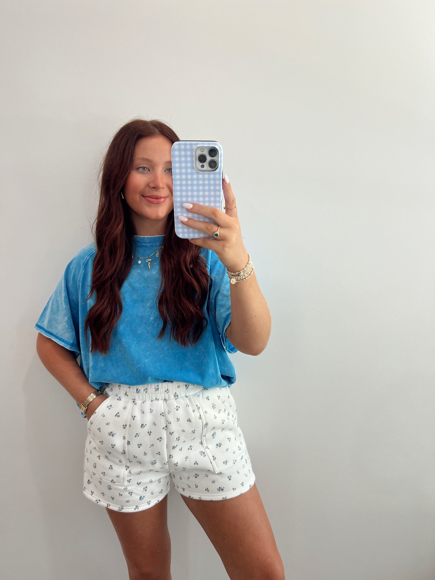 Acid Washed Tee | BLUE