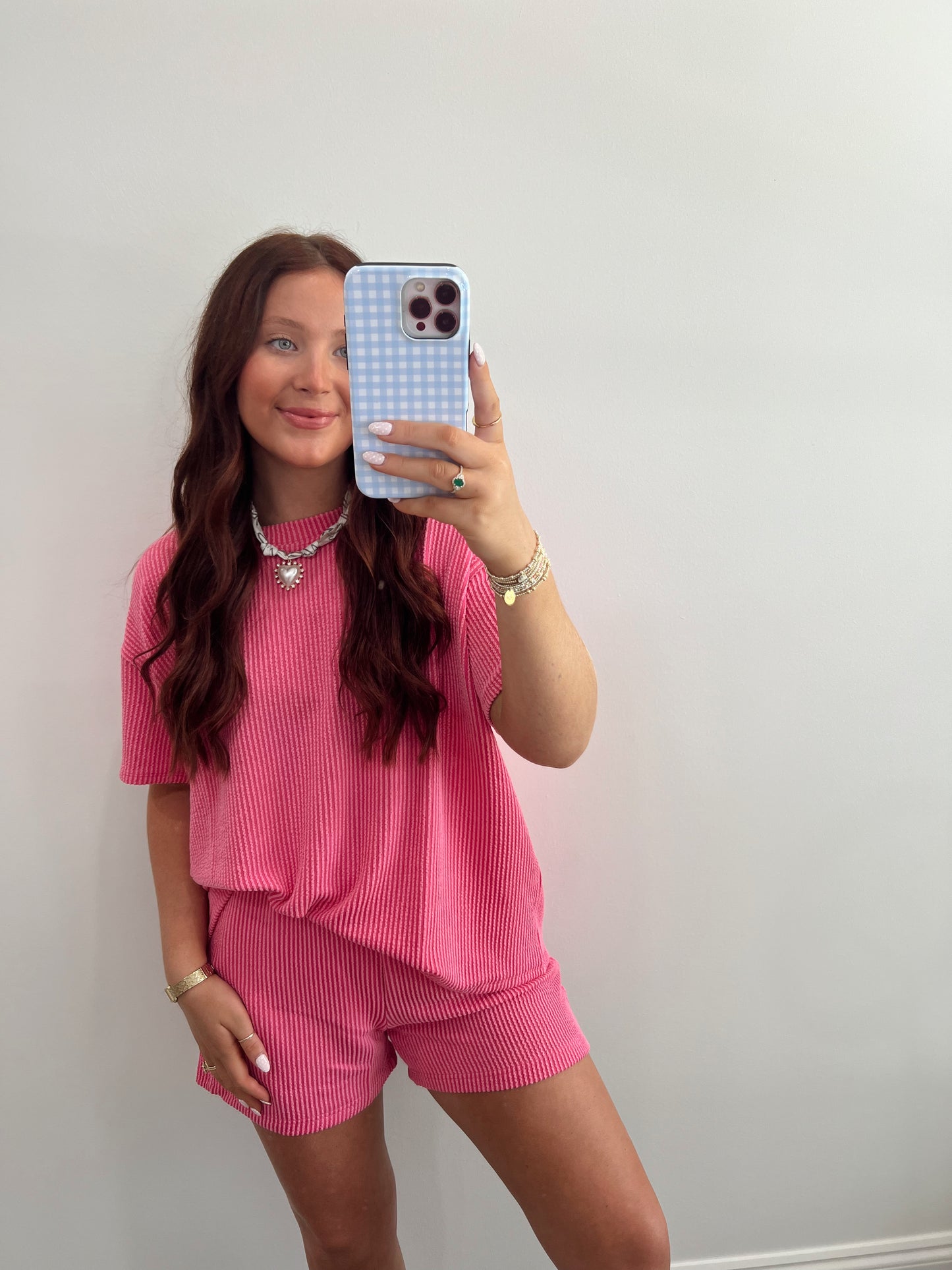 The Mia Ribbed Set | PINK