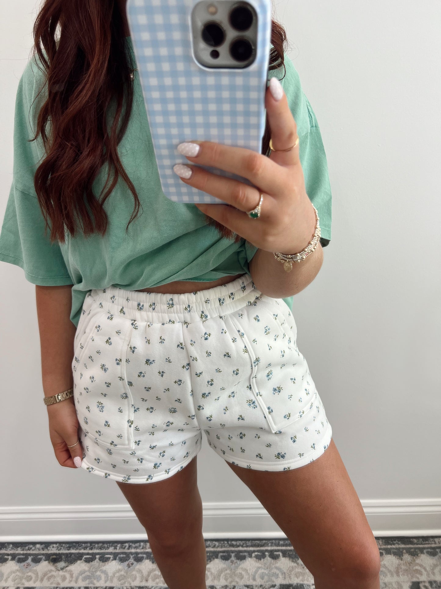 Floral Knit Shorts