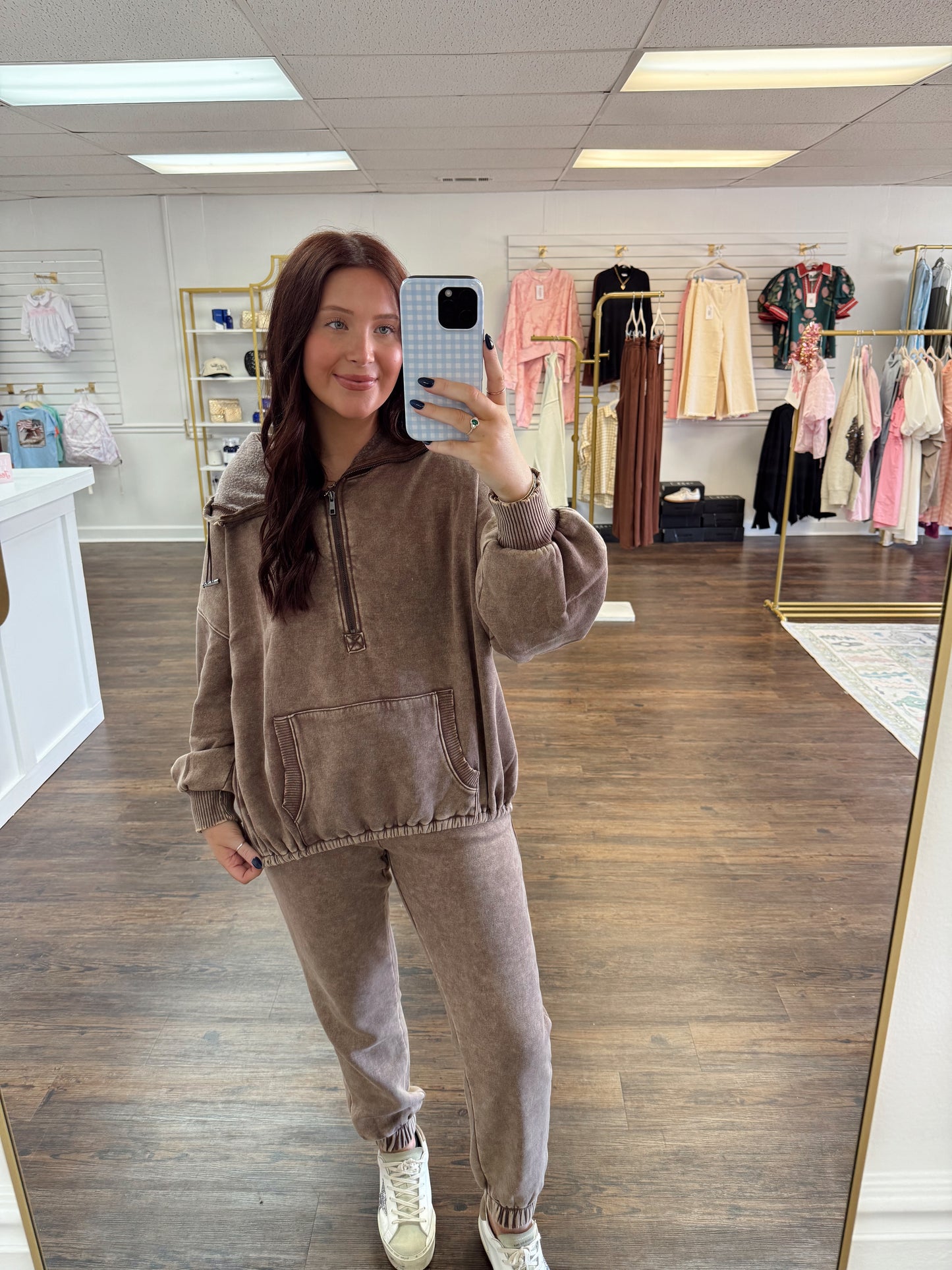 Brown Half Zip