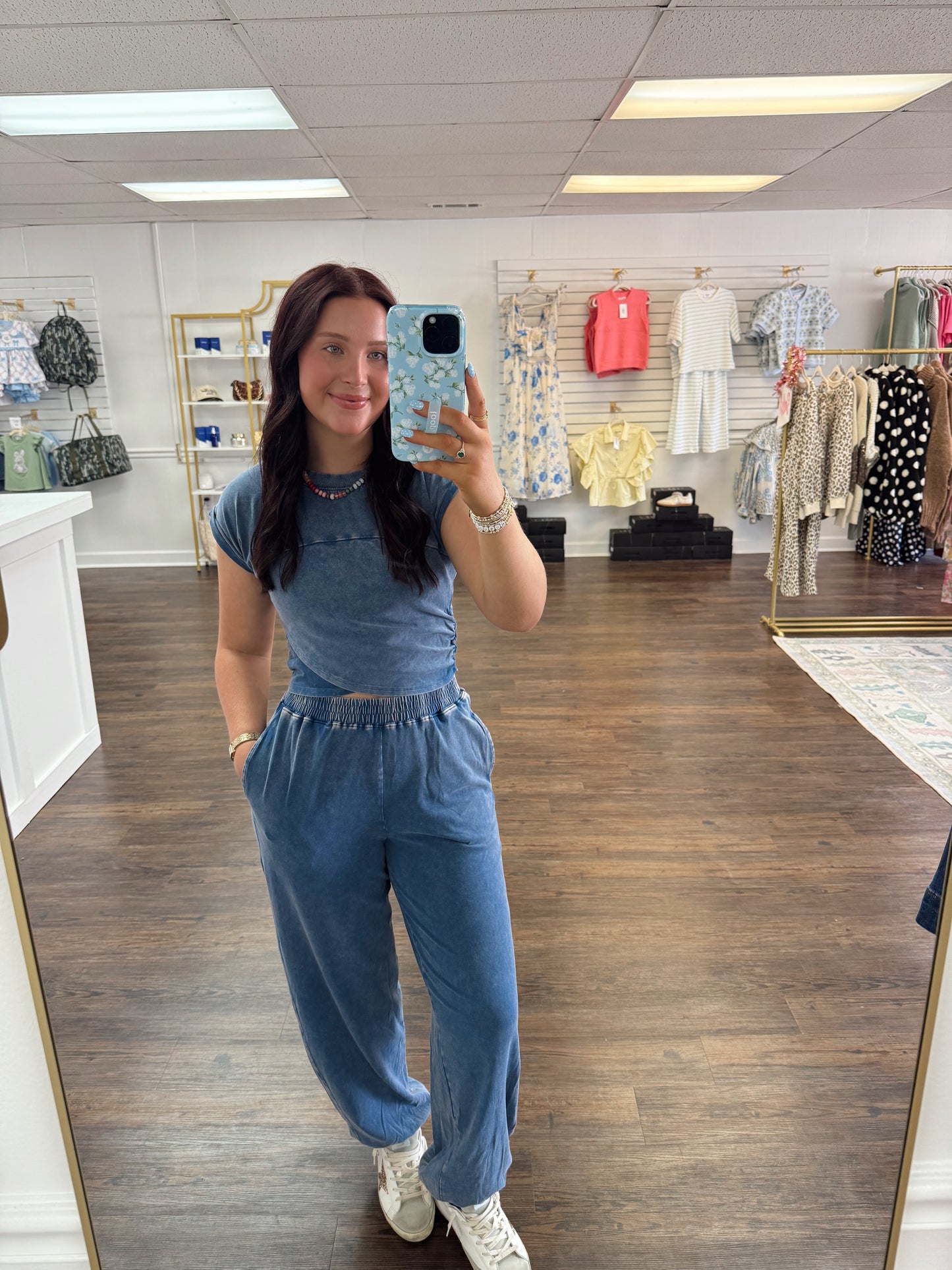 Wrap Front Jogger Set | Navy