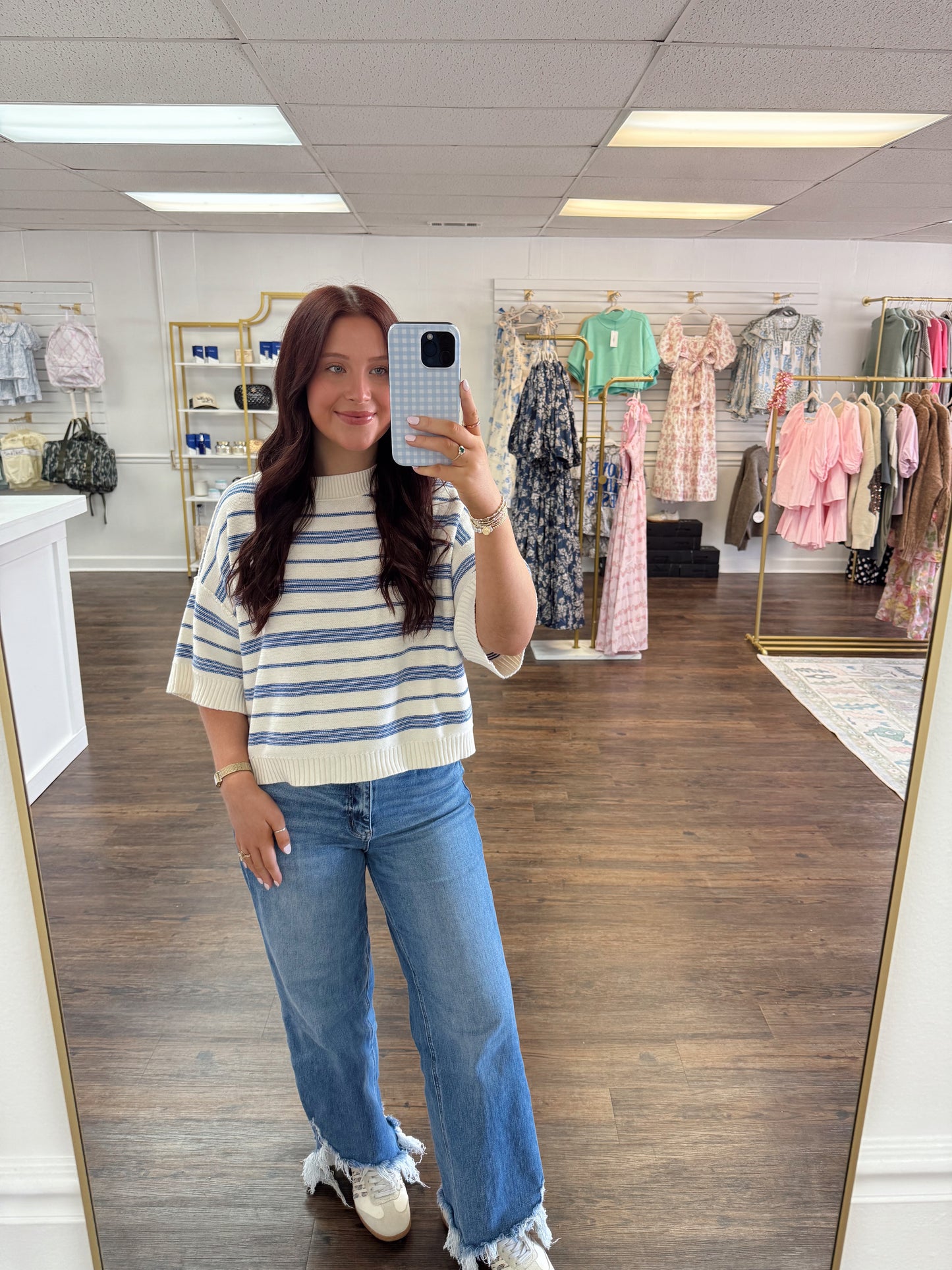 Blue Stripe Top