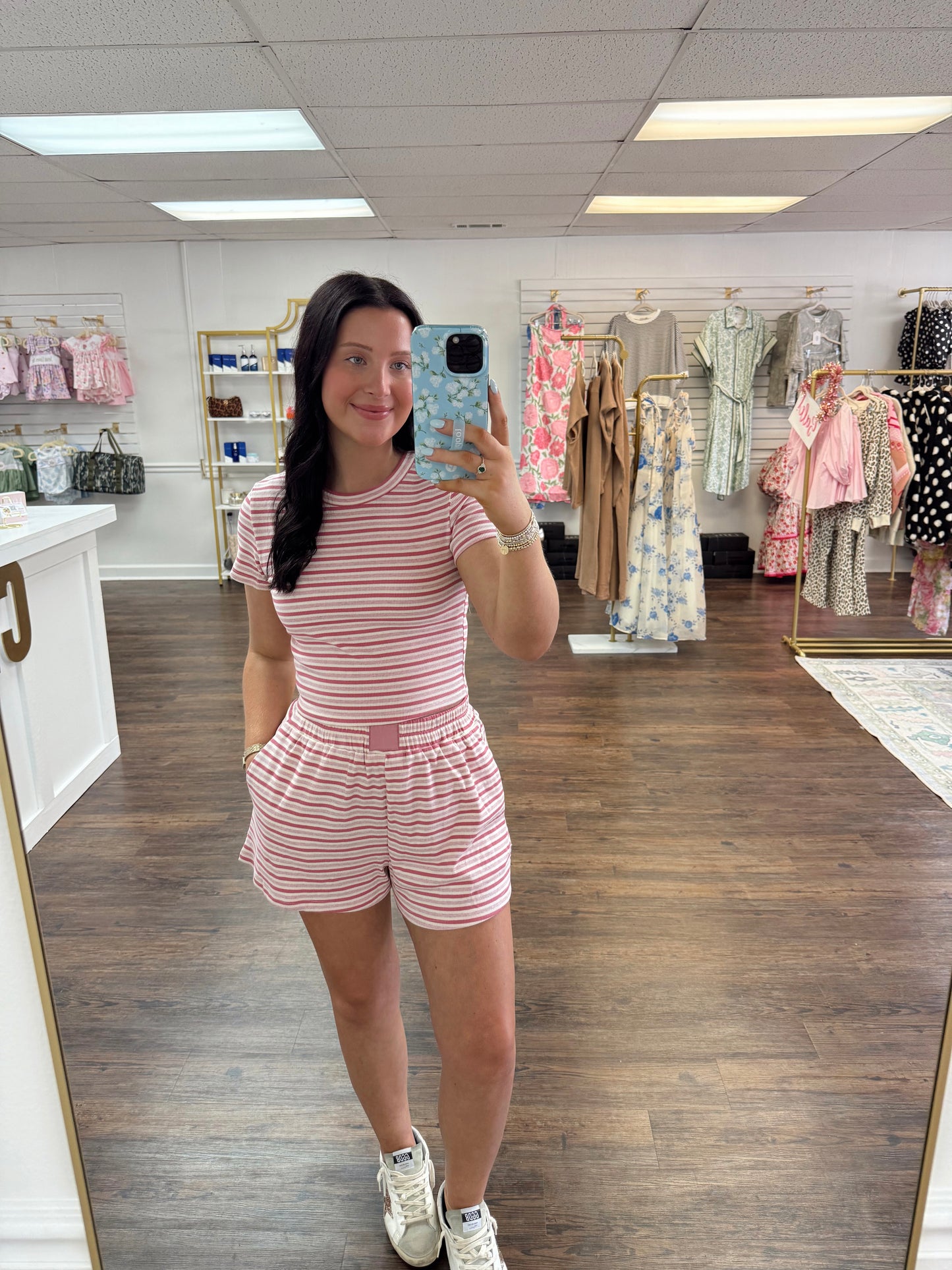 Striped Lounge Set | Pink