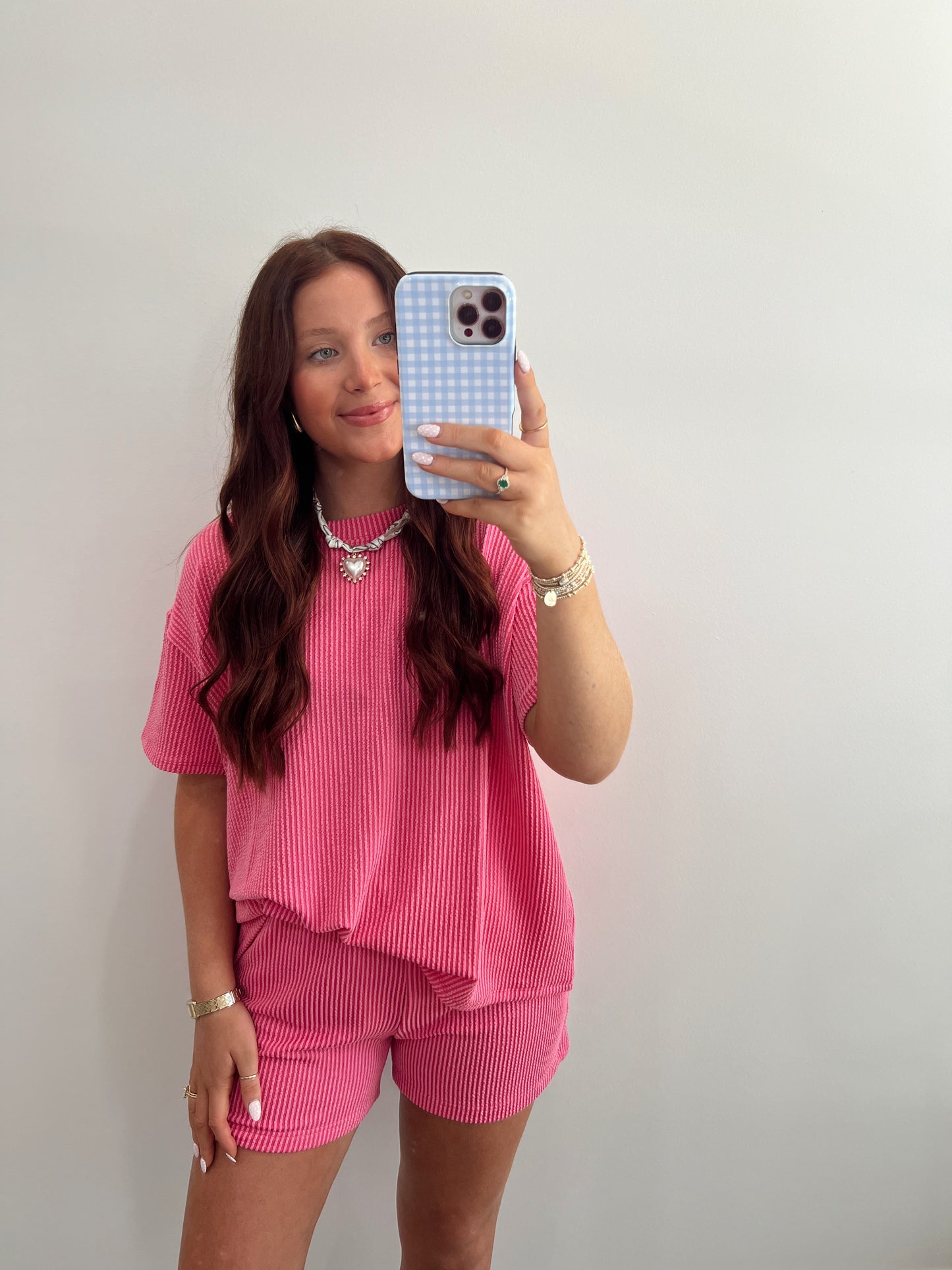 The Mia Ribbed Set | PINK