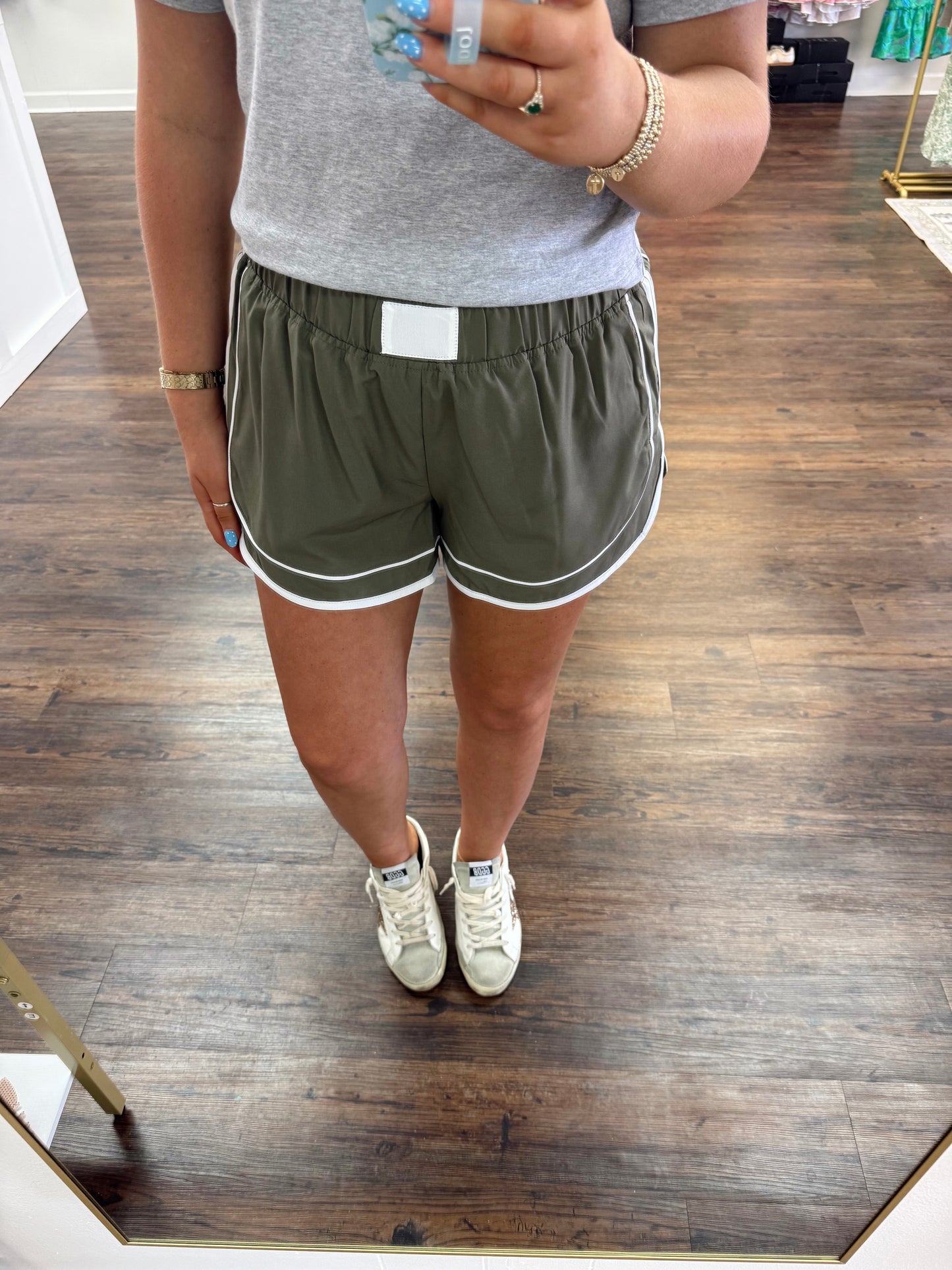 Olive Athletic Shorts