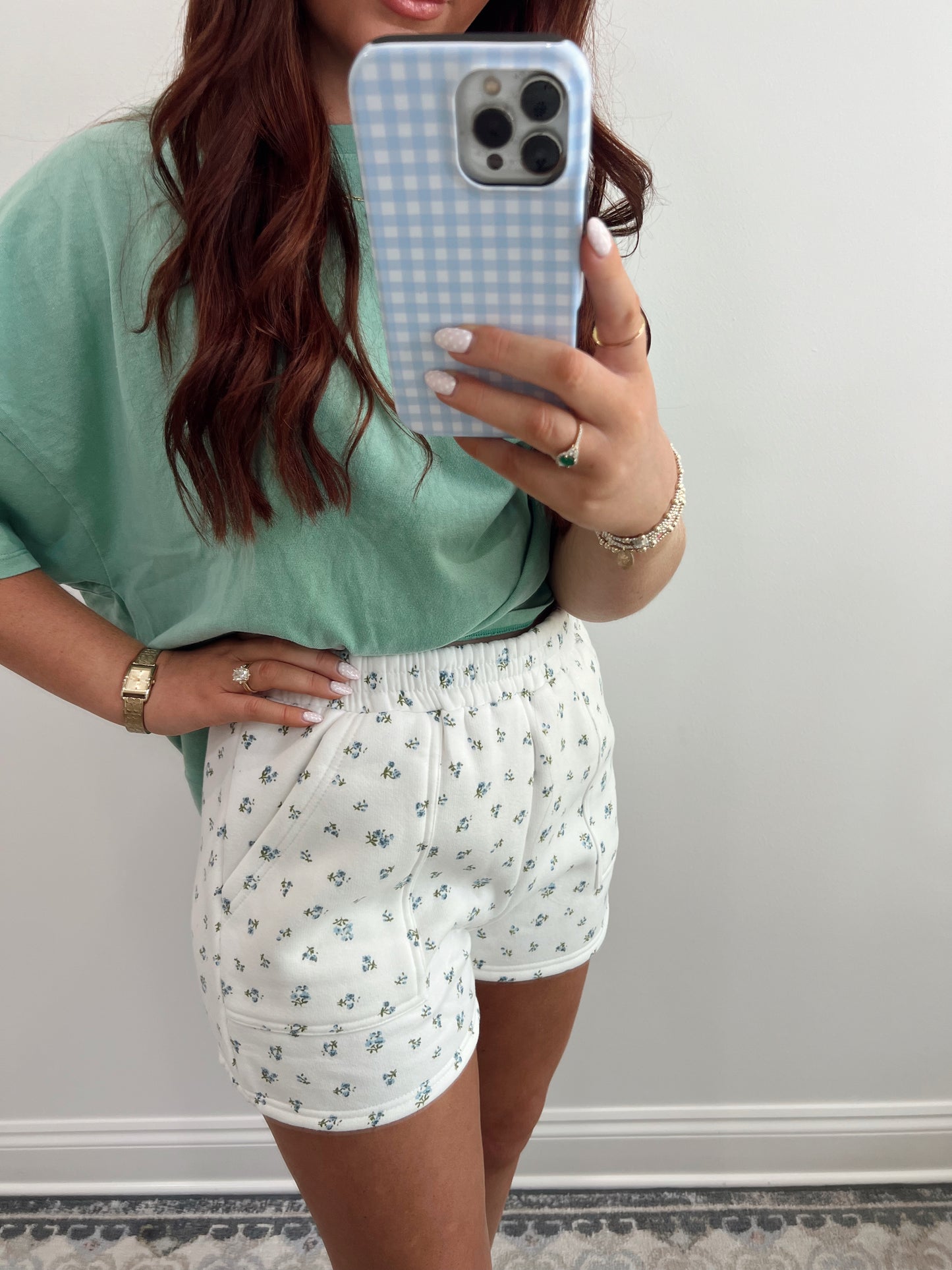 Floral Knit Shorts