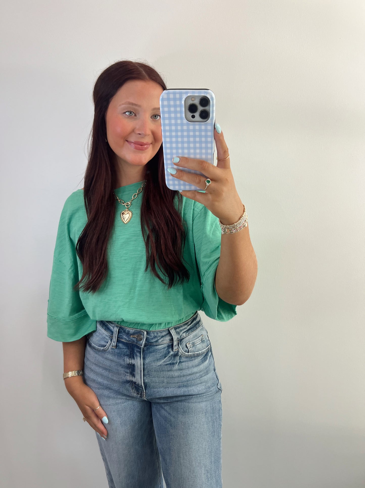 Green Sinched Top