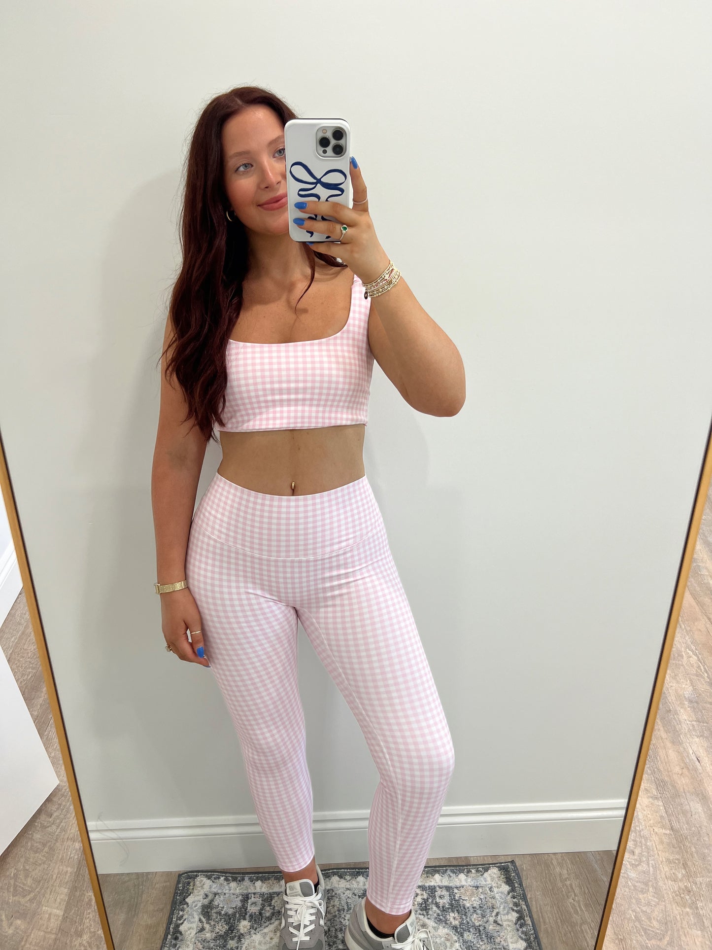 Pink Gingham Aligned Leggings