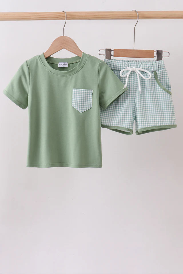 Sage Gingham Set