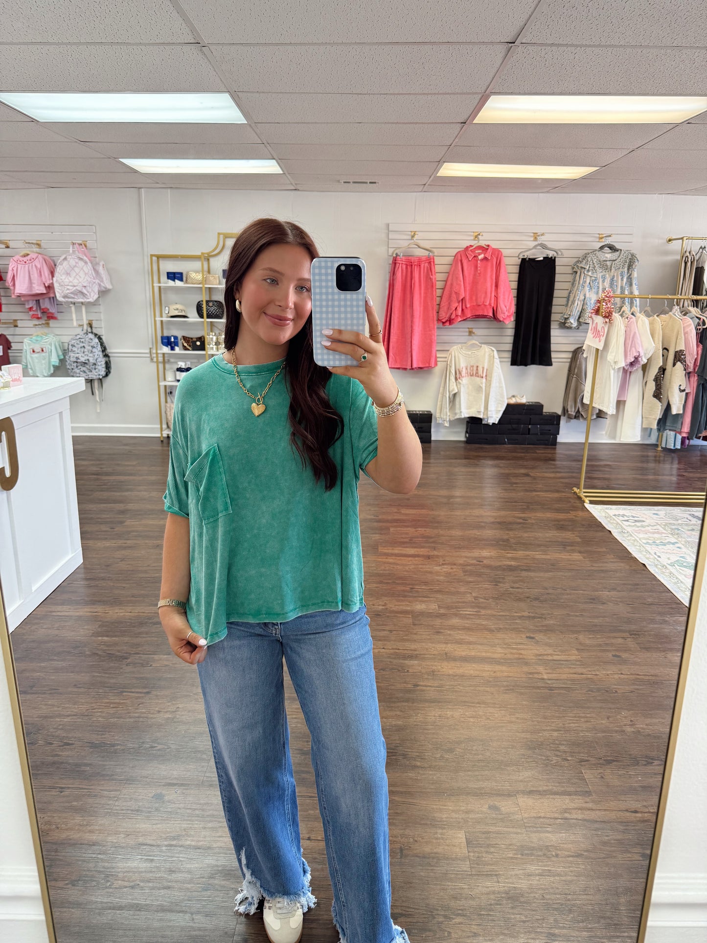 The Ribbed Tee | Kelly Green