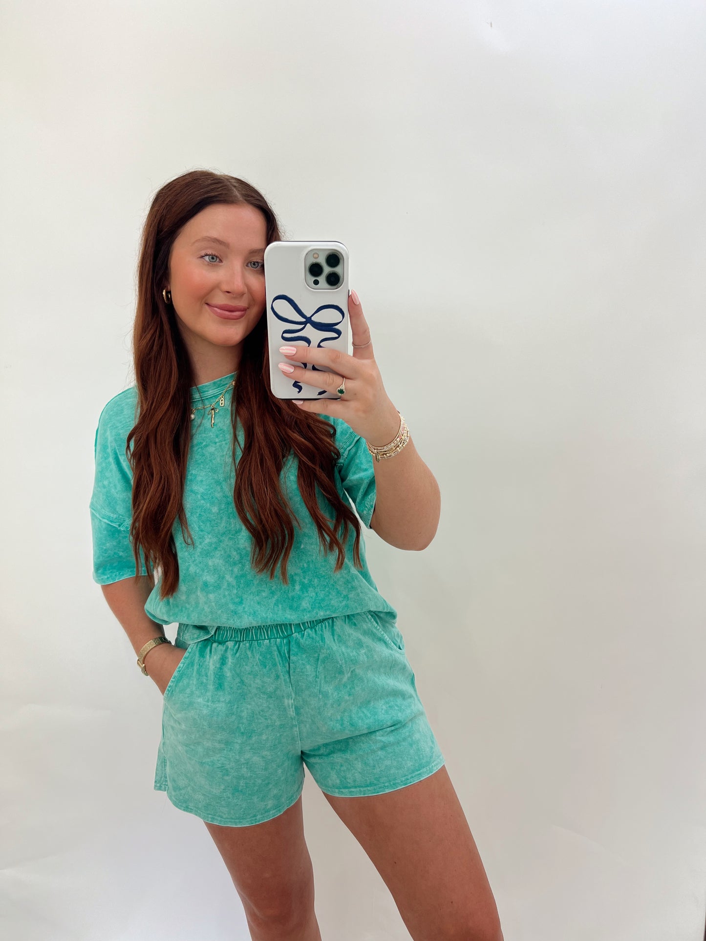 Acid Washed Set | Kelly Green