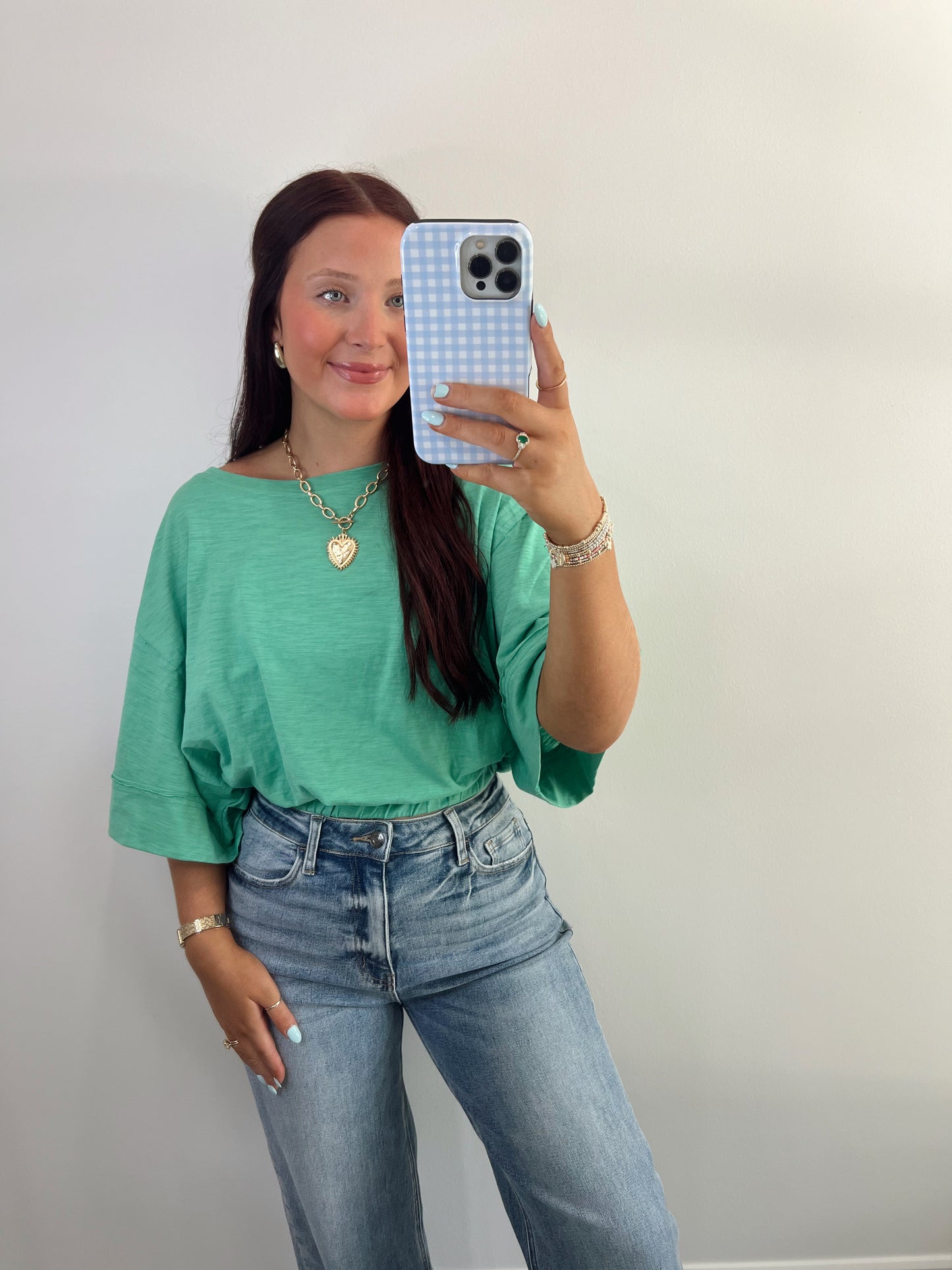 Green Sinched Top