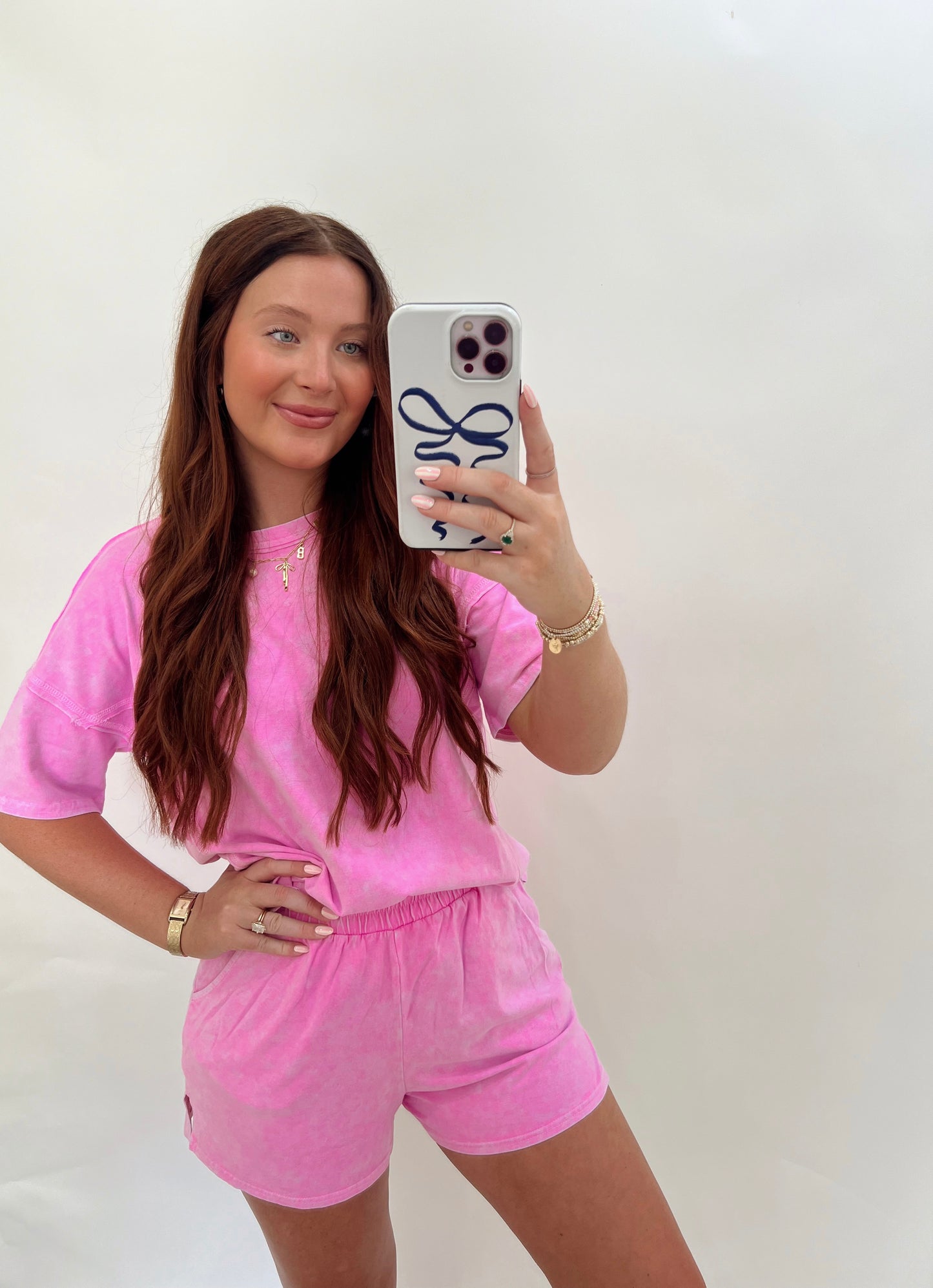 Acid Washed Set | Pink