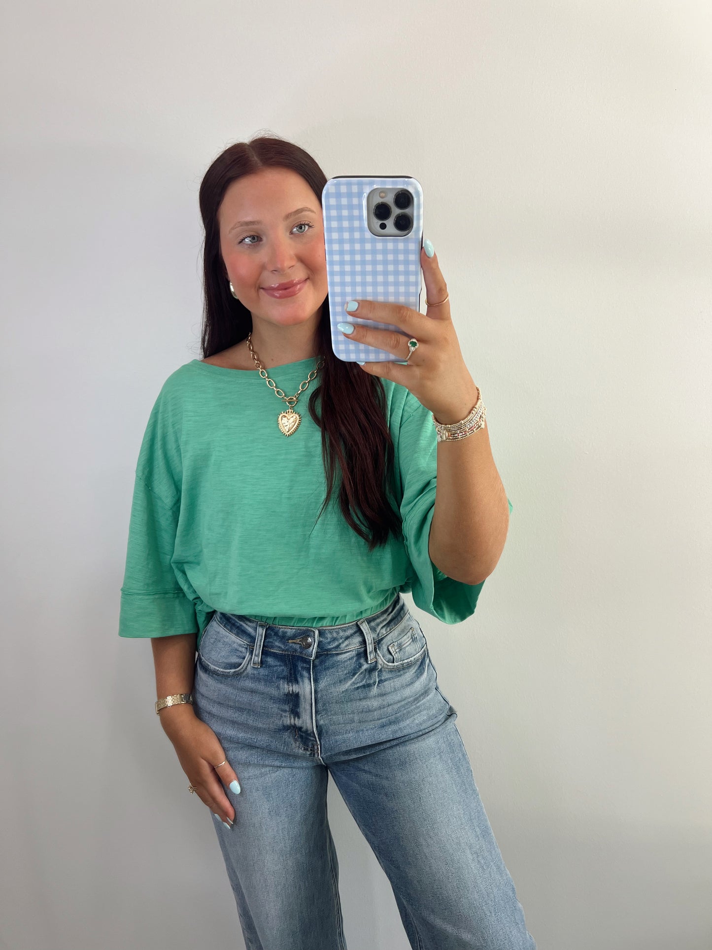 Green Sinched Top