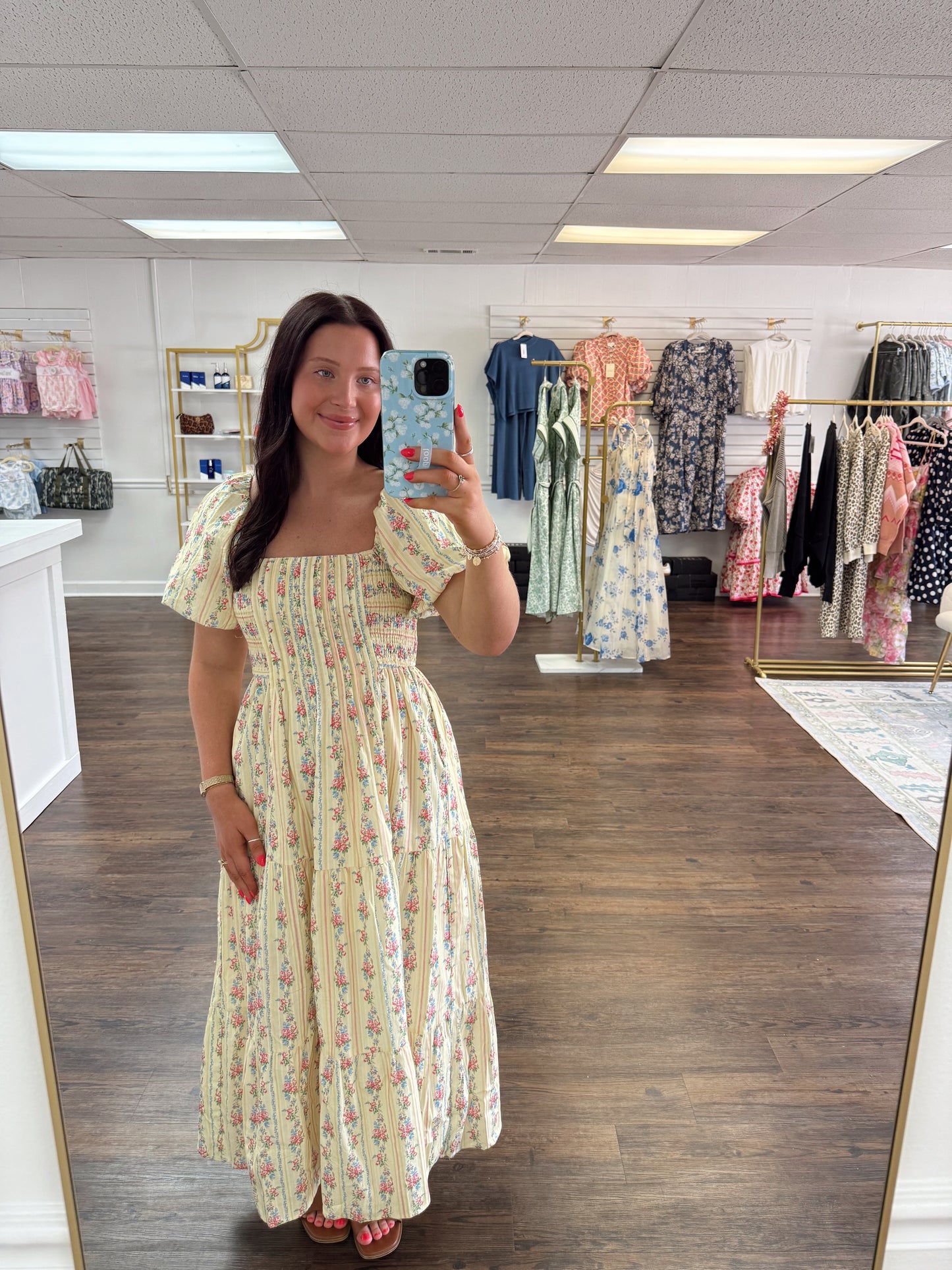 Yellow Floral Maxi Dress