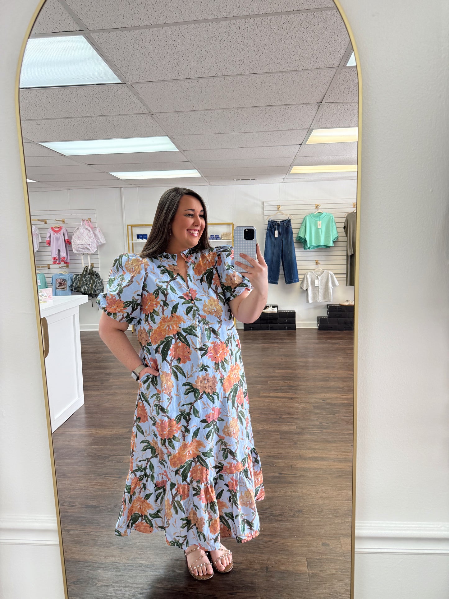 Blue Blooming Midi | PLUS