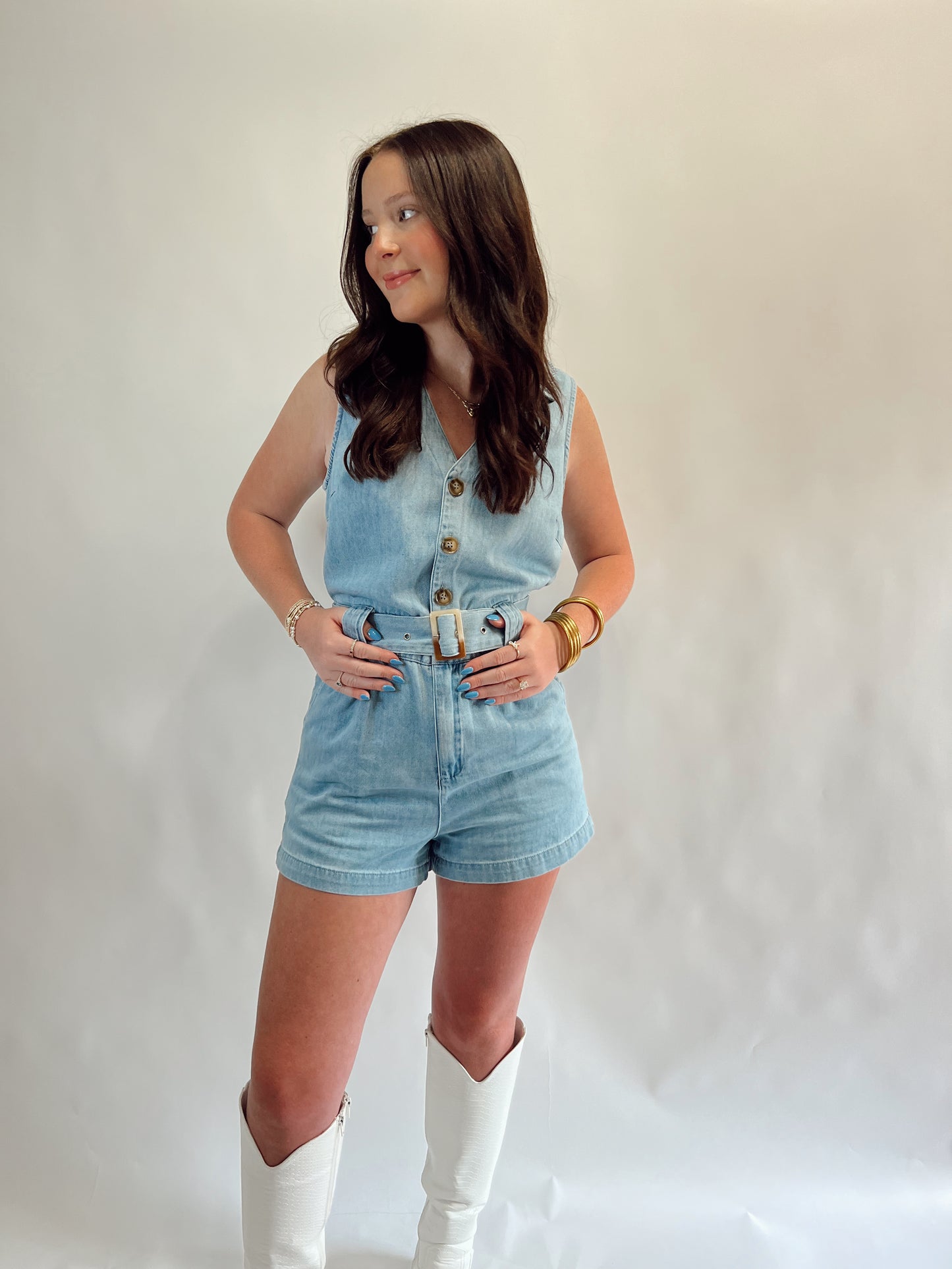 Denim Darling Romper