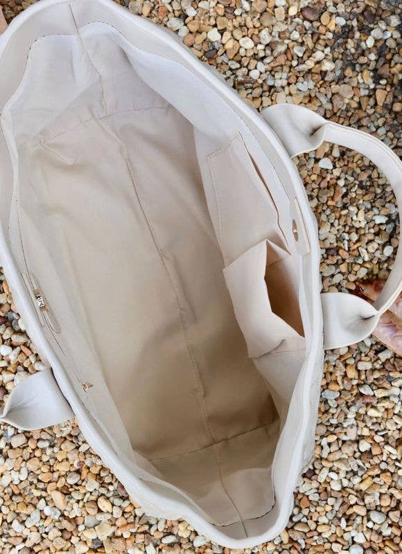 Melissa Tote Bag Nude Quilted