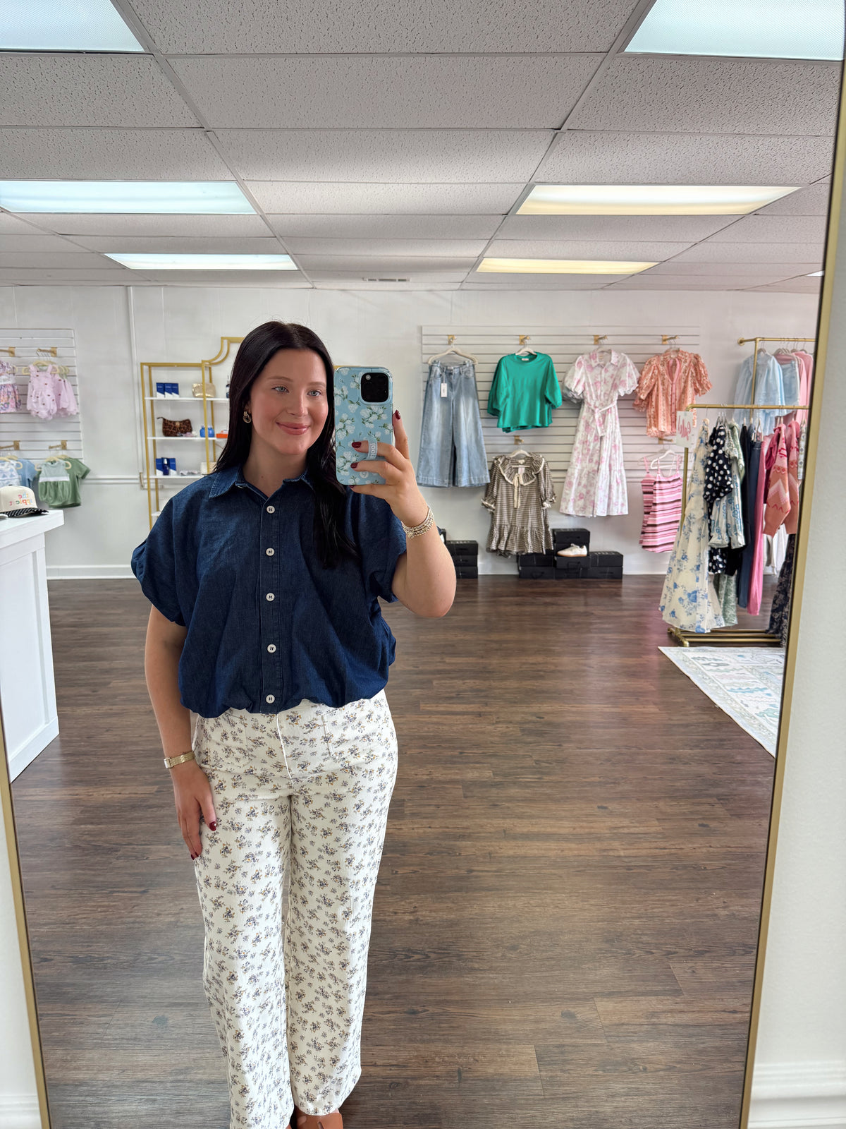 Ditsy Floral Wide Leg Jeans