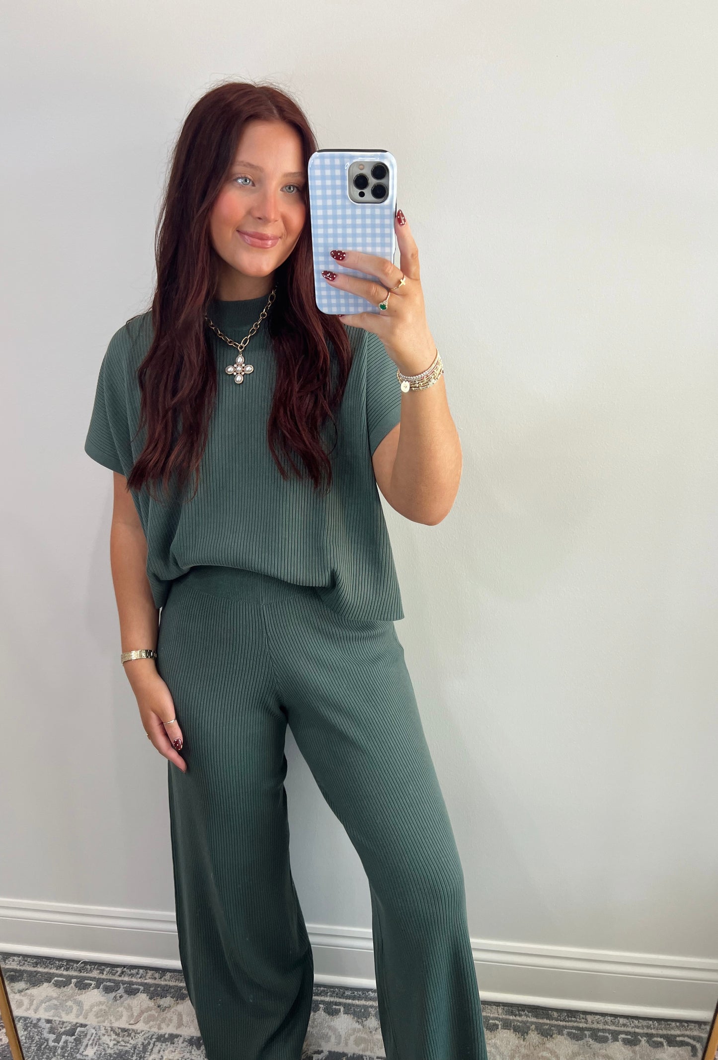 Mock Neck Sweater Set