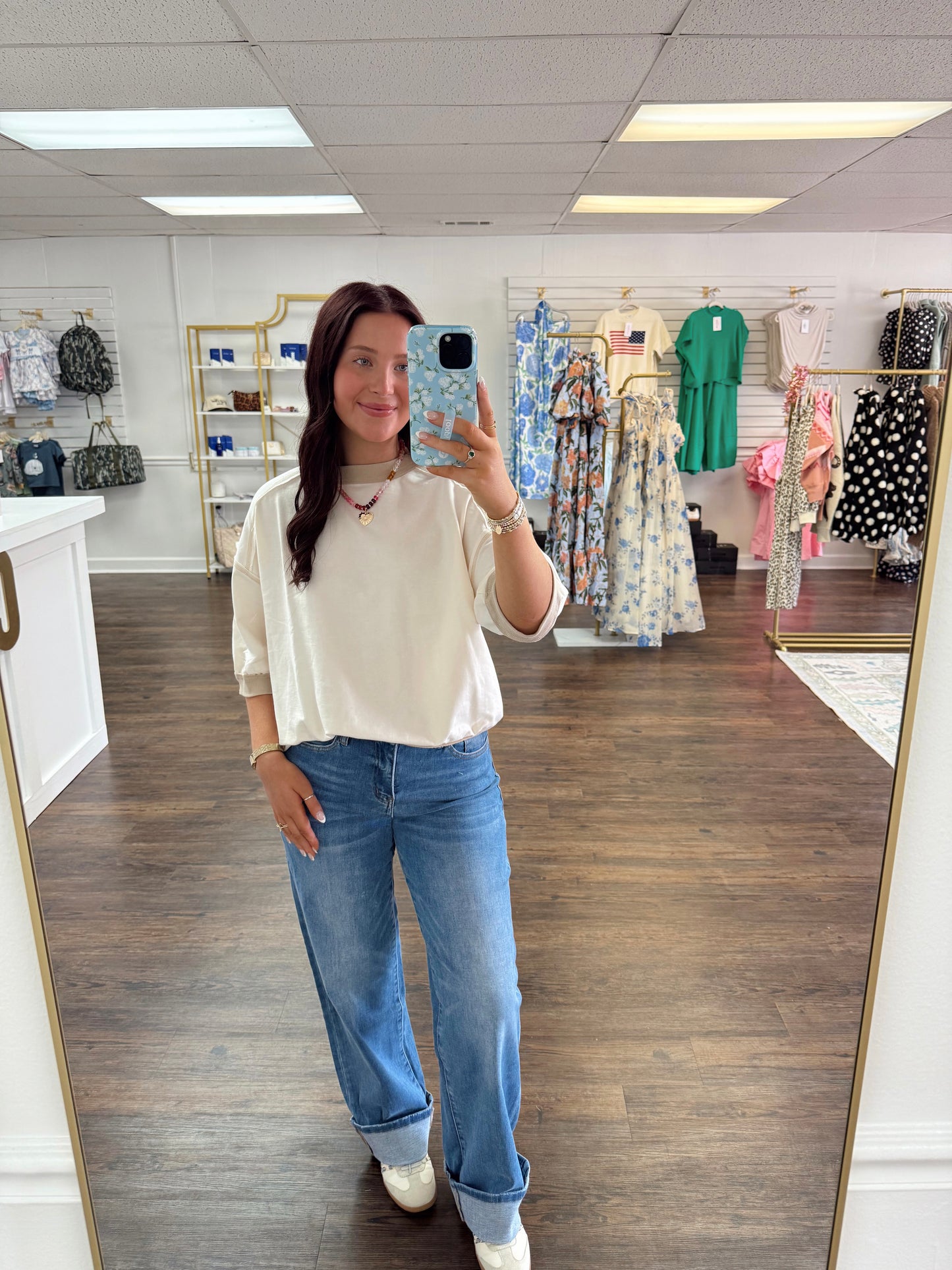 Contrast Trim Top
