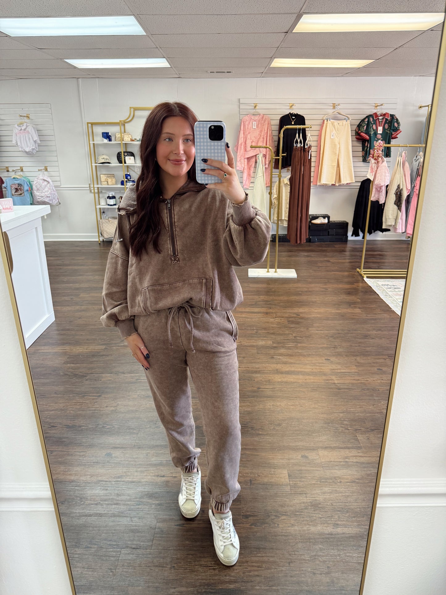Brown Fleece Joggers
