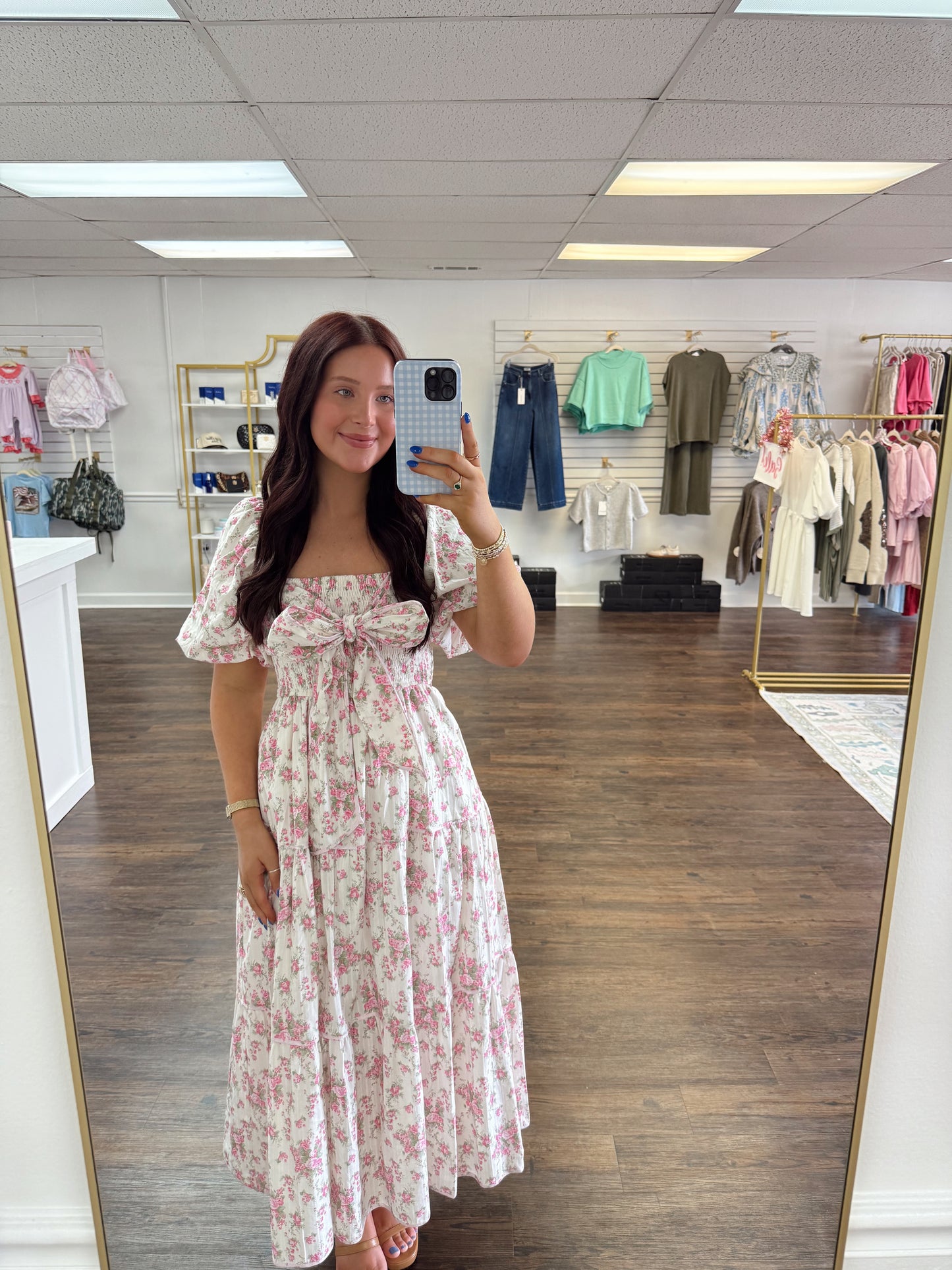 Smocked Bow Maxi