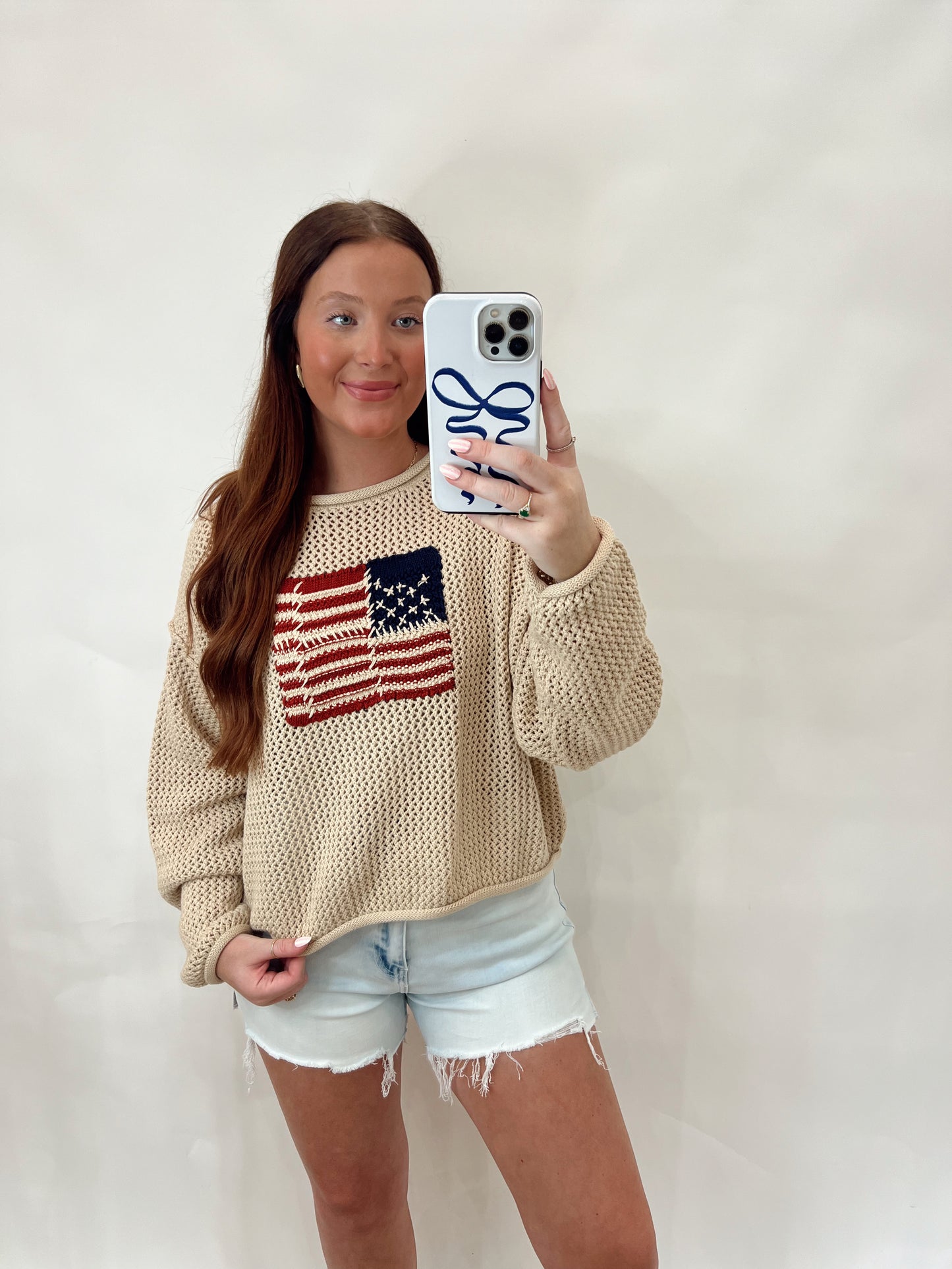 American Flag Sweater