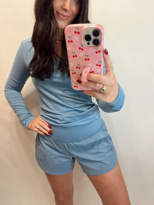 Dusty Blue Athletic Shorts