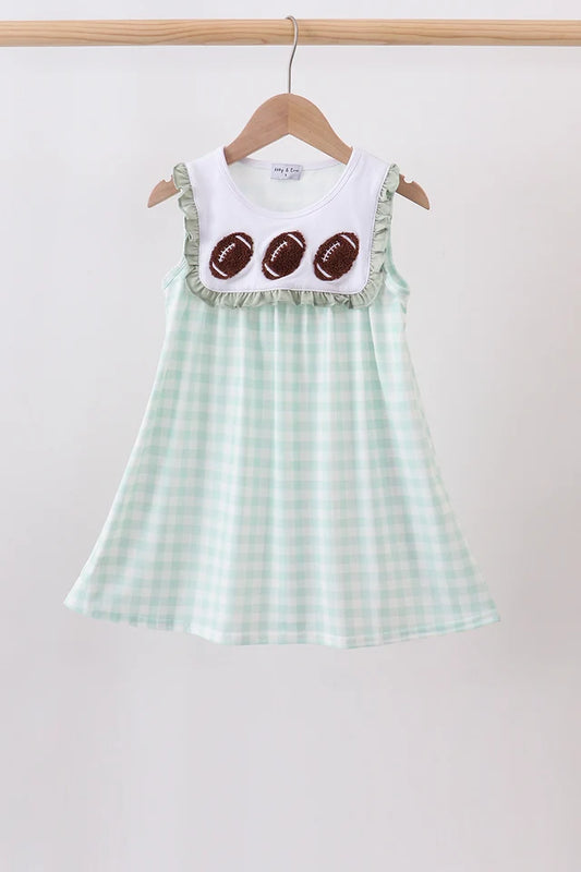 Green Football Ruffle Dress