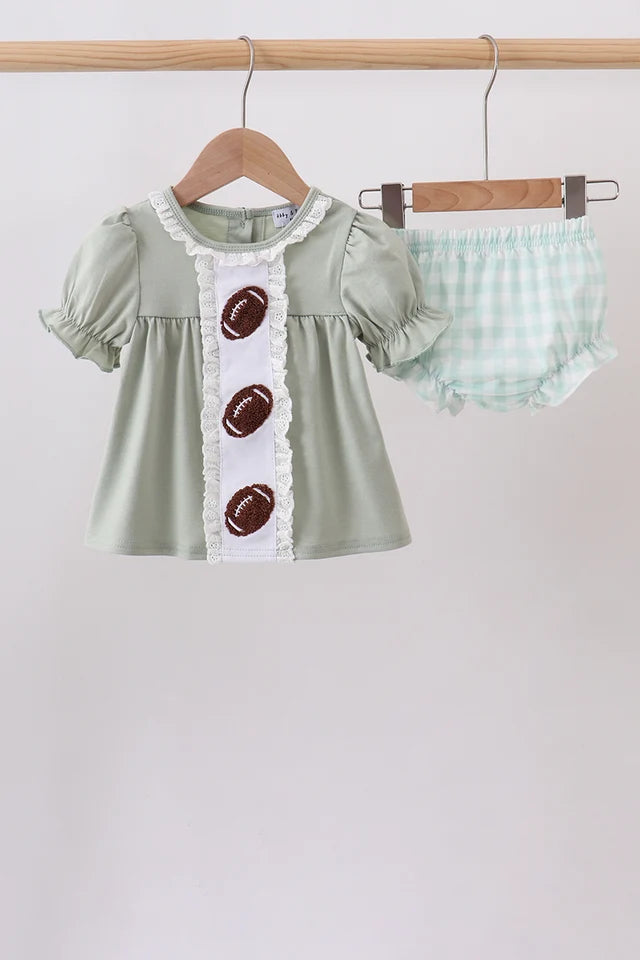 Green Football Bloomer Set