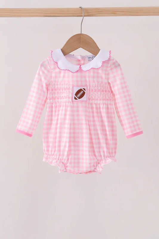 Pink Smocked Football Bubble
