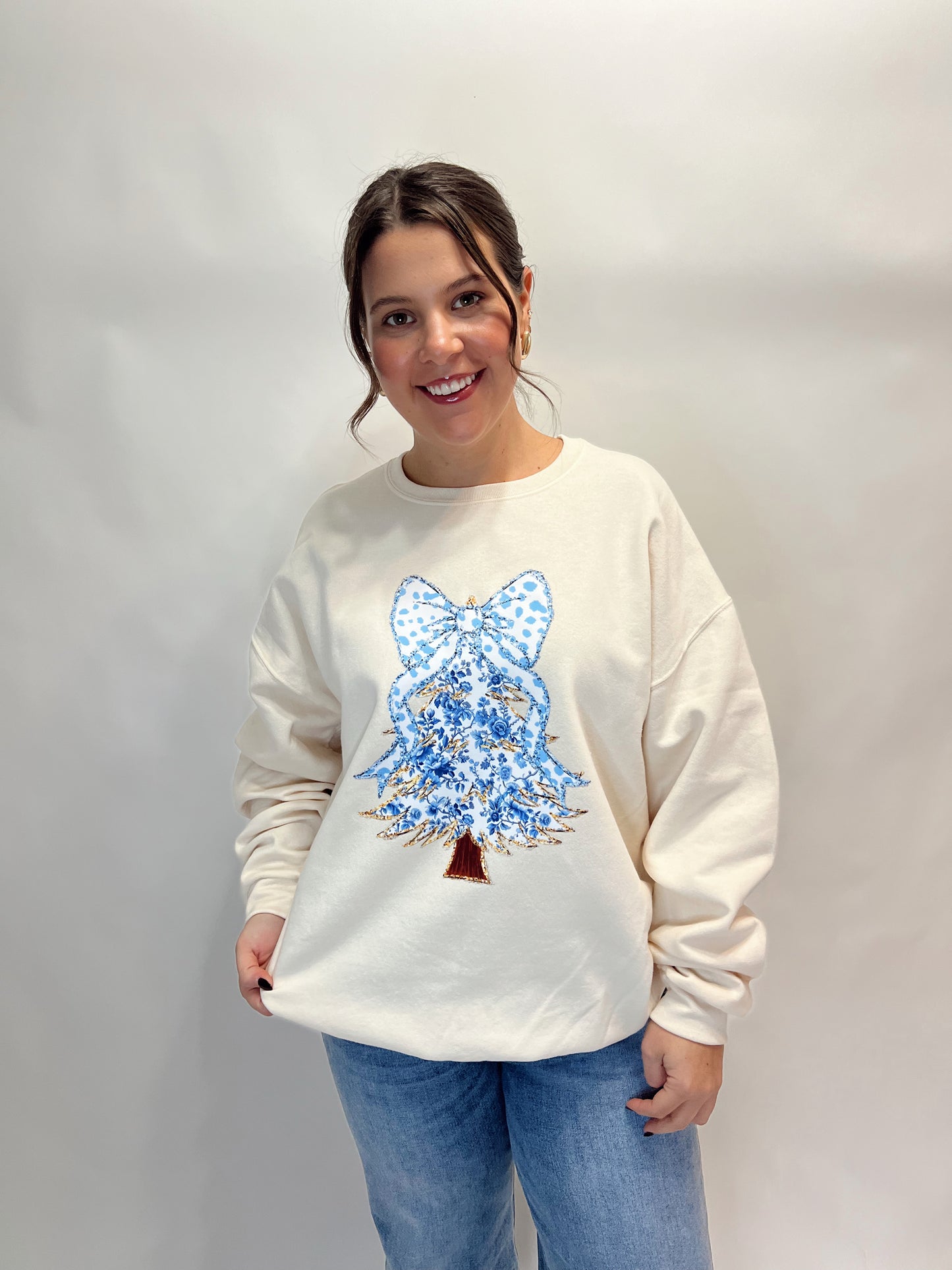 Blue Chinoiserie Tree Sweatshirt