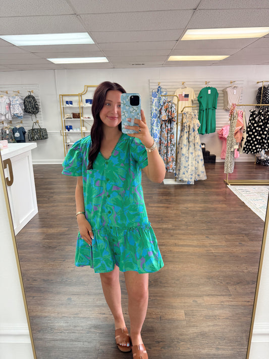 Green Ruffled Dress