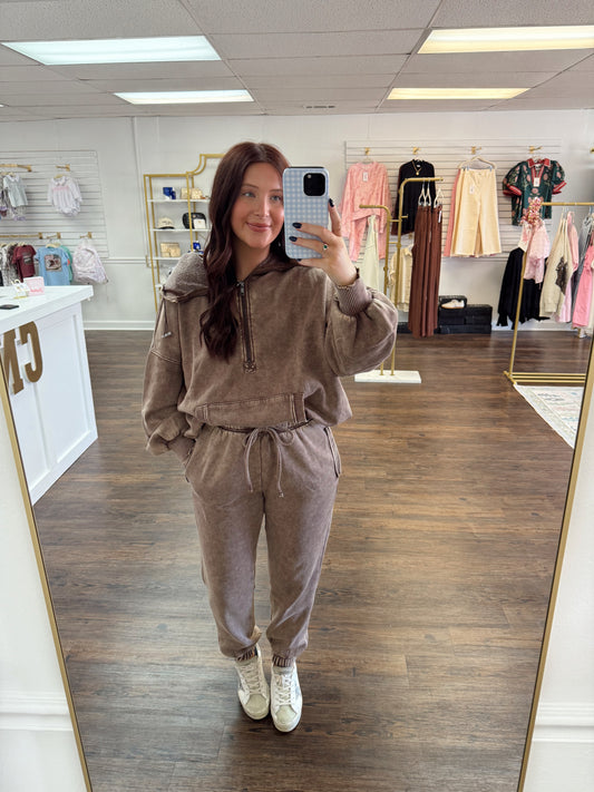 Brown Half Zip
