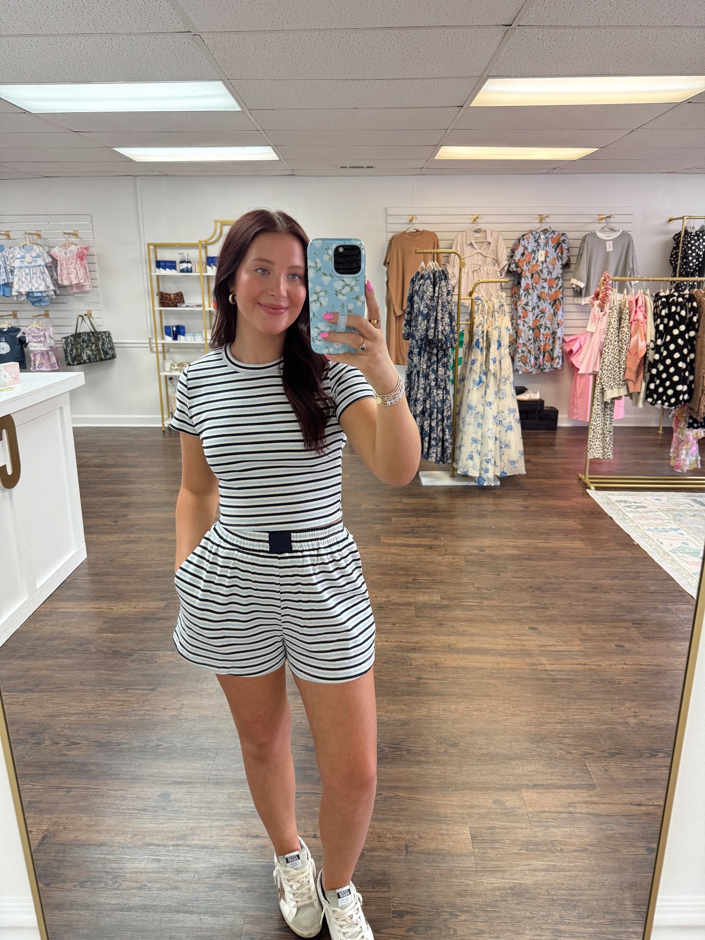 Striped Lounge Set | Navy