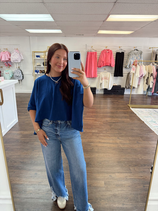 Oversized Navy Tee