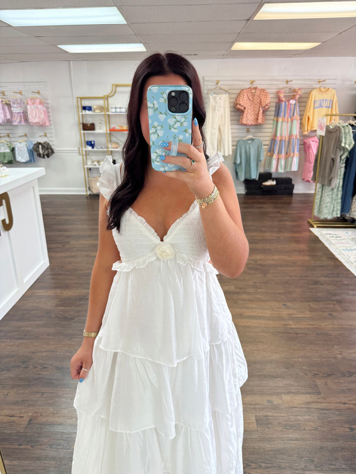 White Rose Maxi Dress
