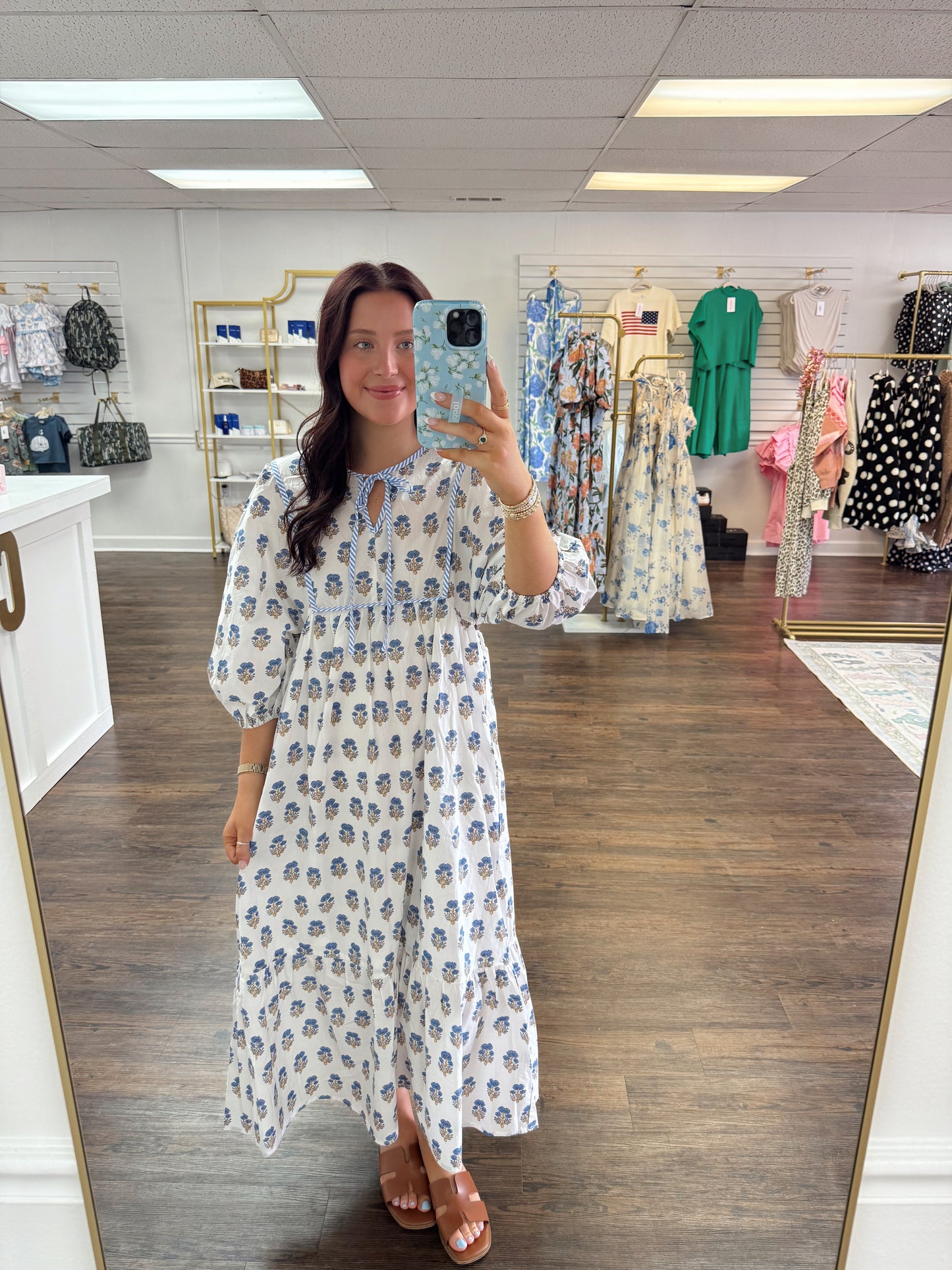 Printed Half Sleeve Midi