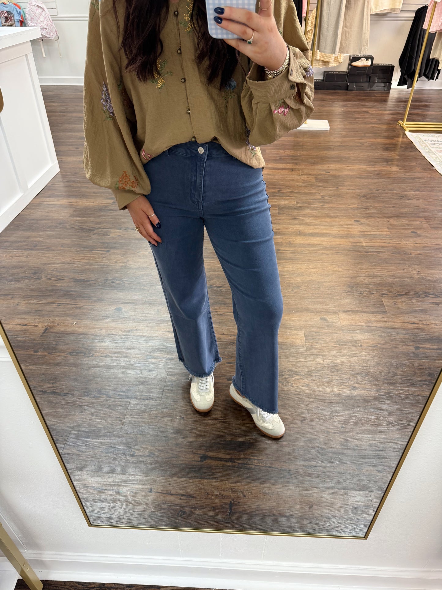 Straight Wide Pants | Blackberry
