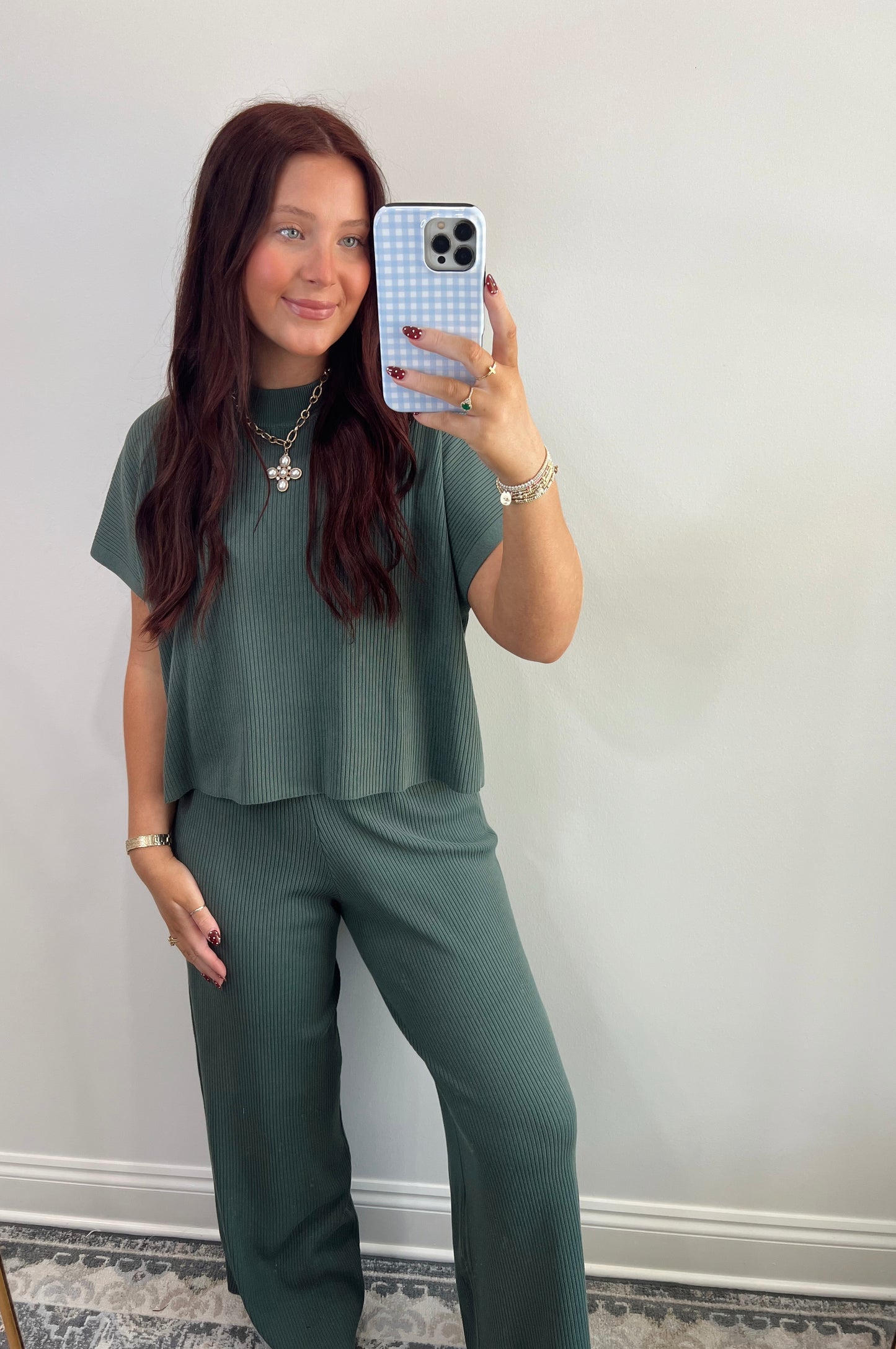 Mock Neck Sweater Set