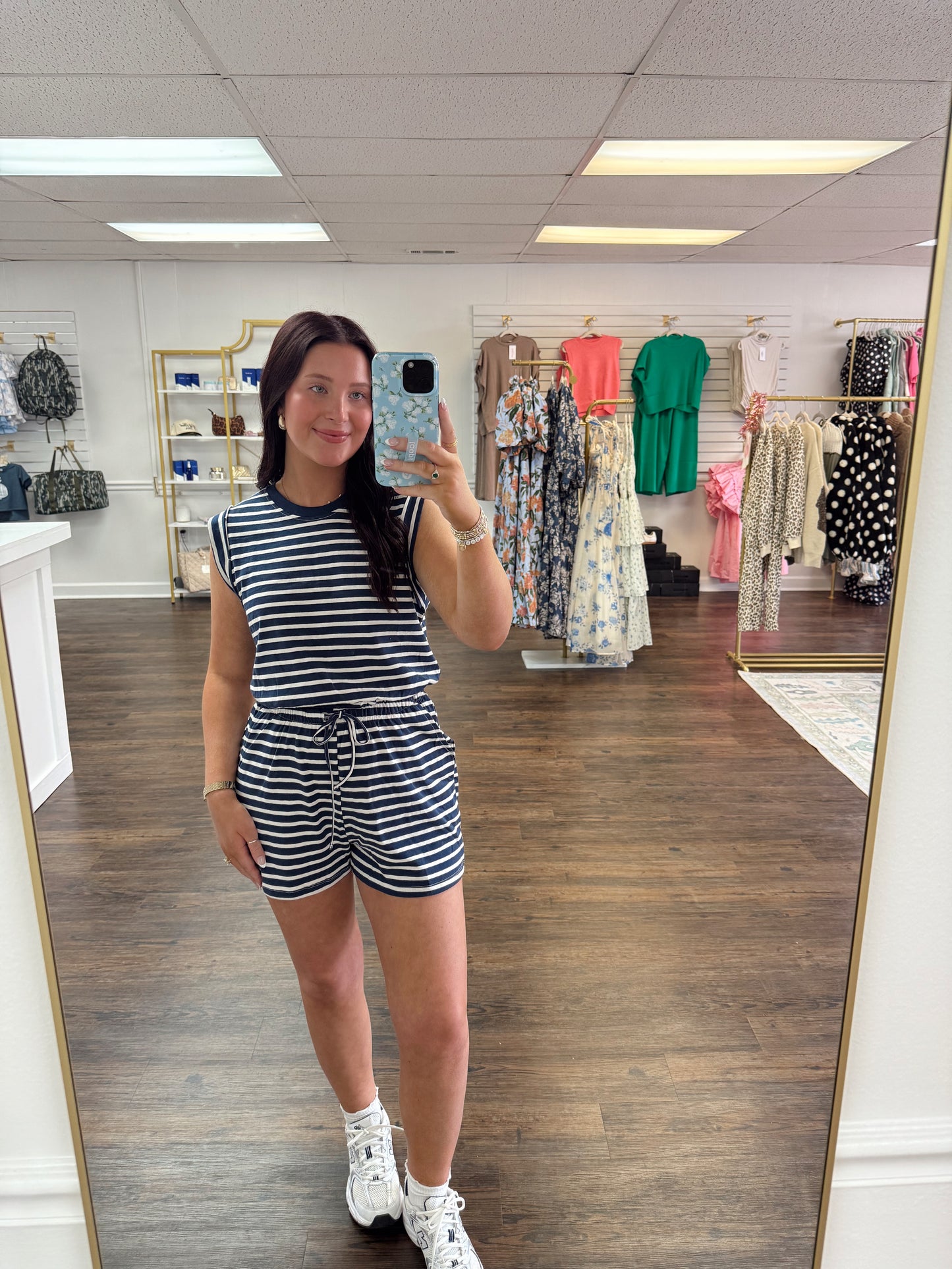 Striped Sleeveless Romper