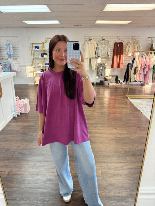 Acid Washed Boyfriend Tee