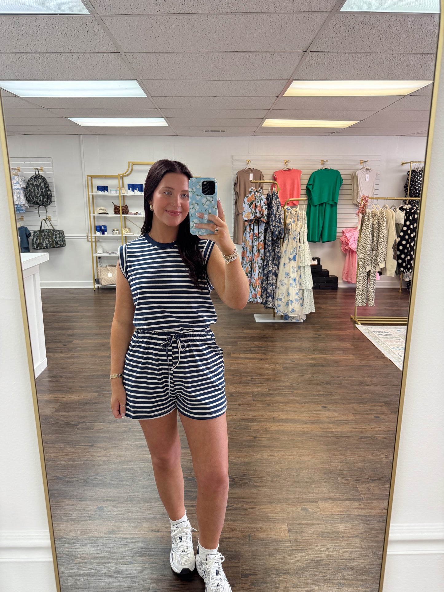 Striped Sleeveless Romper