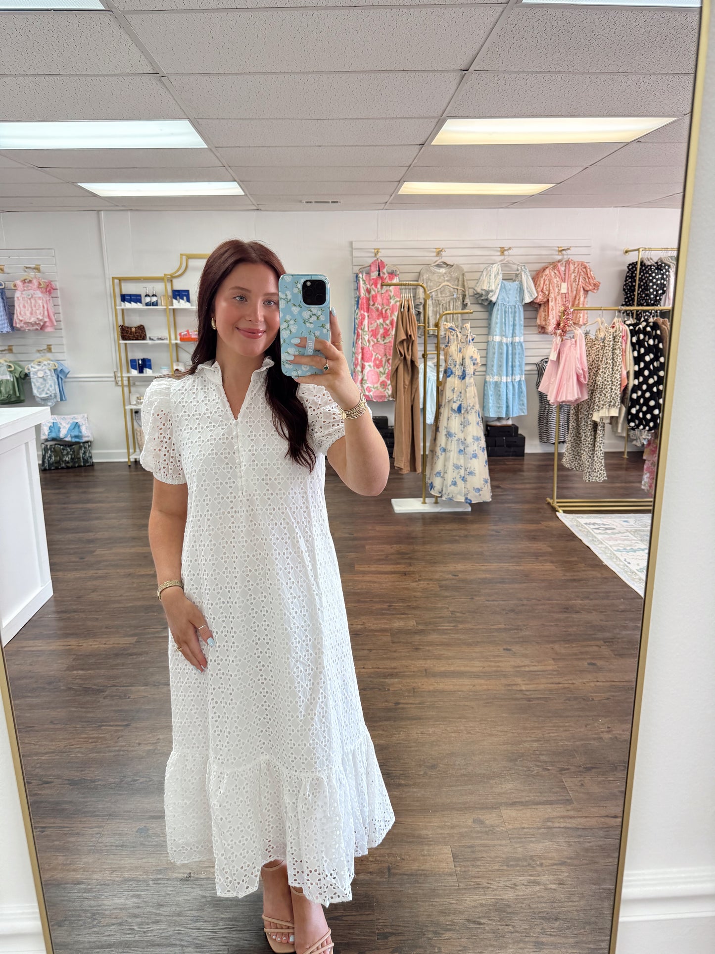 White Eyelet Maxi