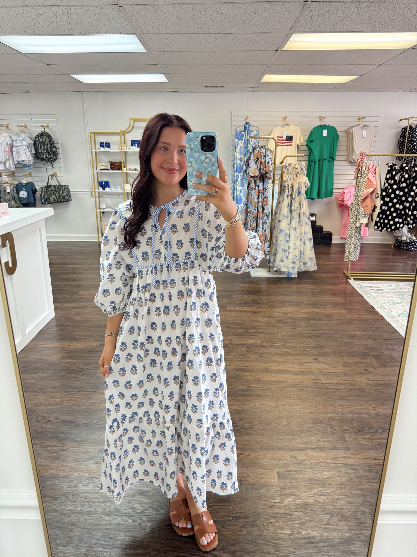 Printed Half Sleeve Midi